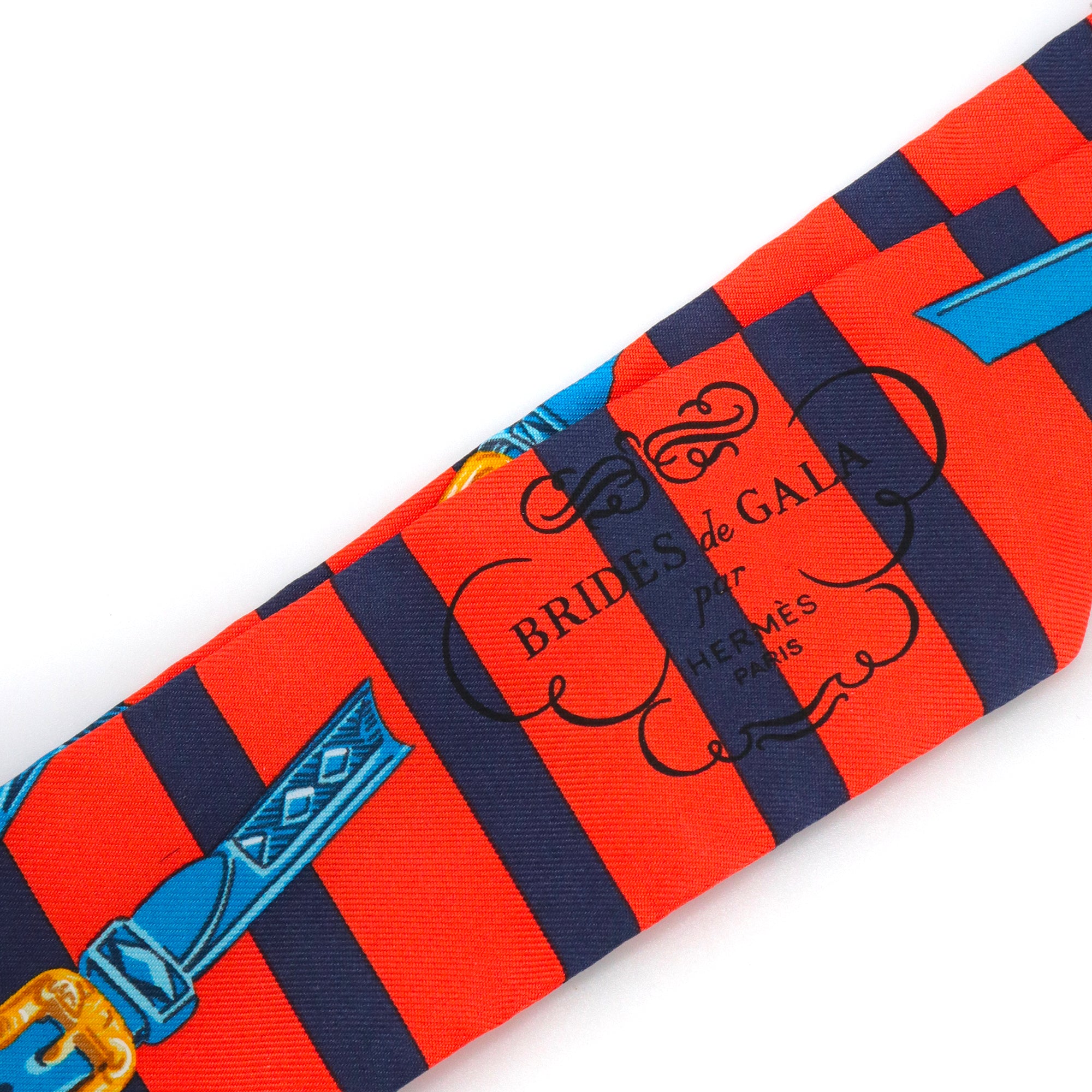 HERMÈS - Twilly Brides De Gala Hermès en soie multicolore