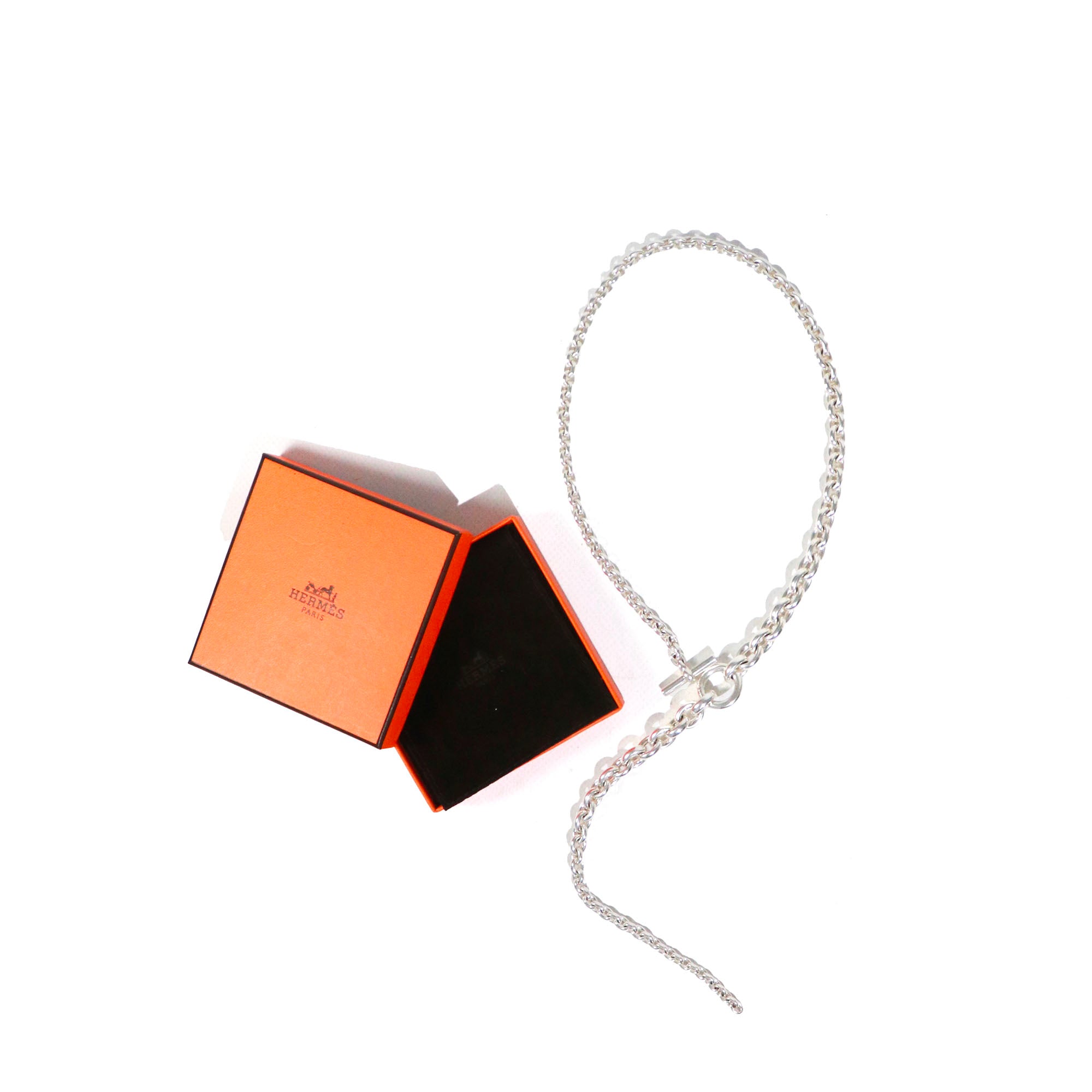 HERMÈS - Hermès chain necklace in silver