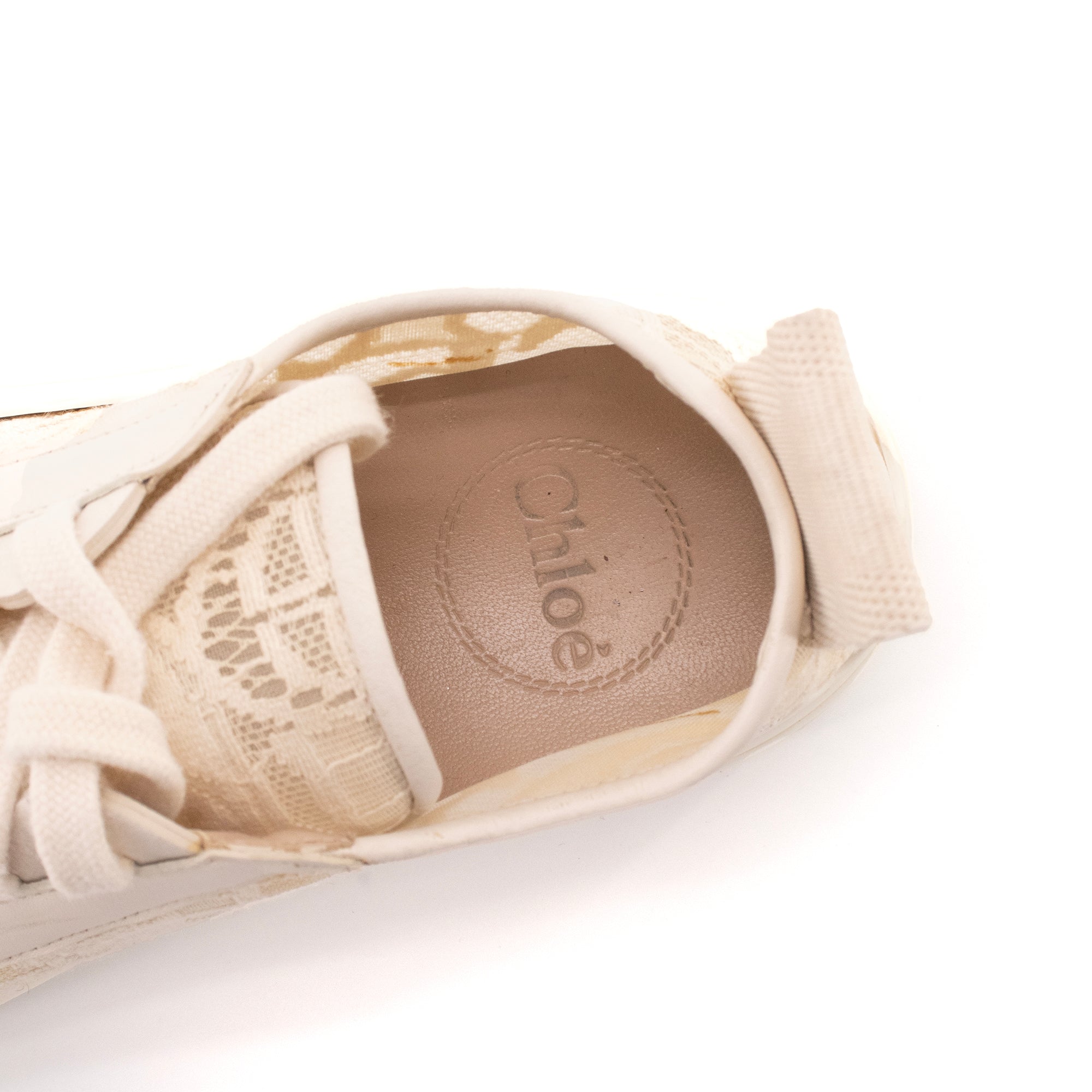 CHLOÉ - Lauren Chloé sneakers in white lace (T40)