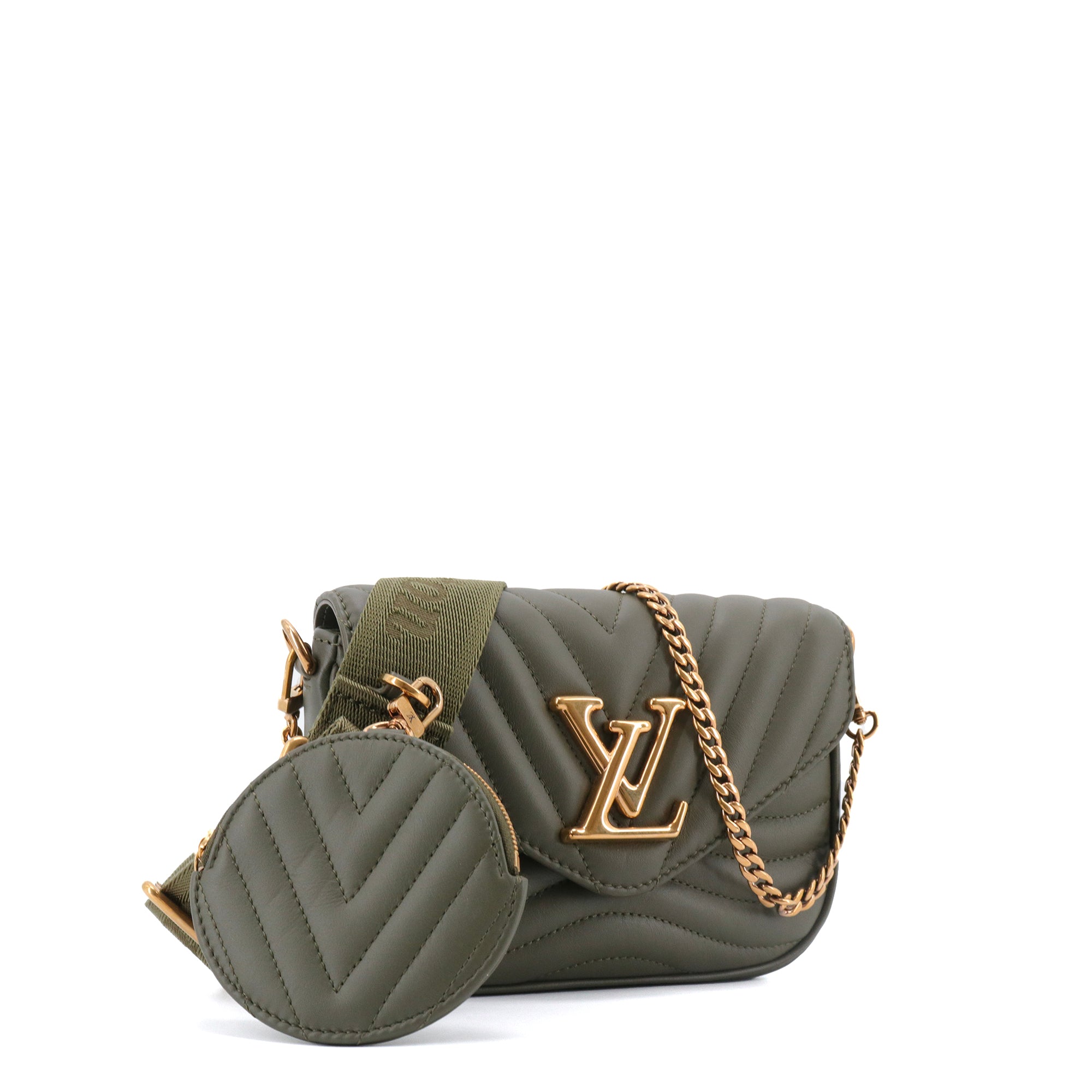 LOUIS VUITTON - Louis Vuitton New Wave Multi-pocket shoulder bag in khaki leather