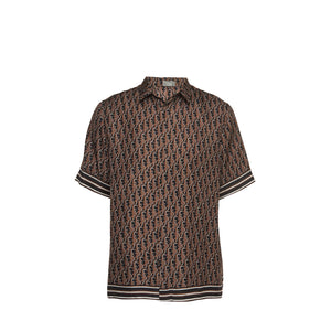 DIOR - Dior Oblique short-sleeved silk shirt (T40)