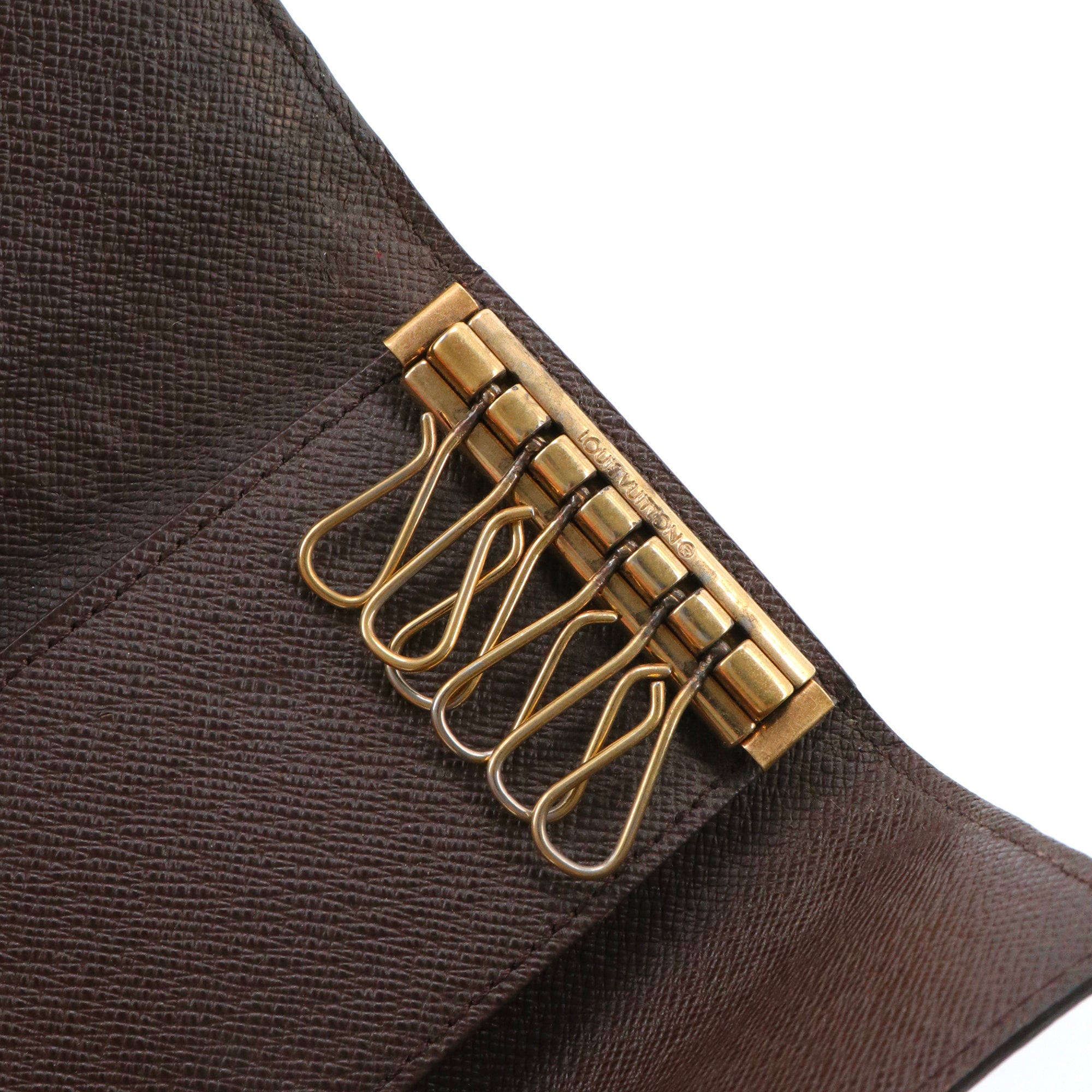 LOUIS VUITTON - Pochette Multiclés 6 Louis Vuitton en toile damier ébène