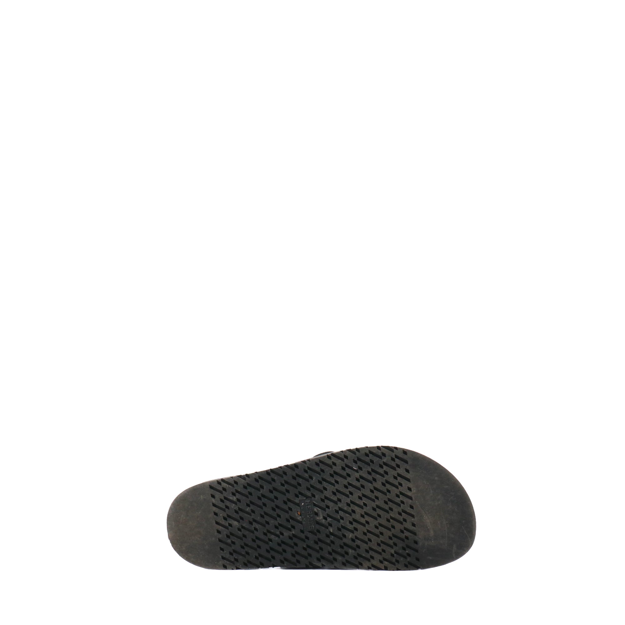 HERMÈS - Sandales Extra Hermès en cuir lisse argenté (T39,5)