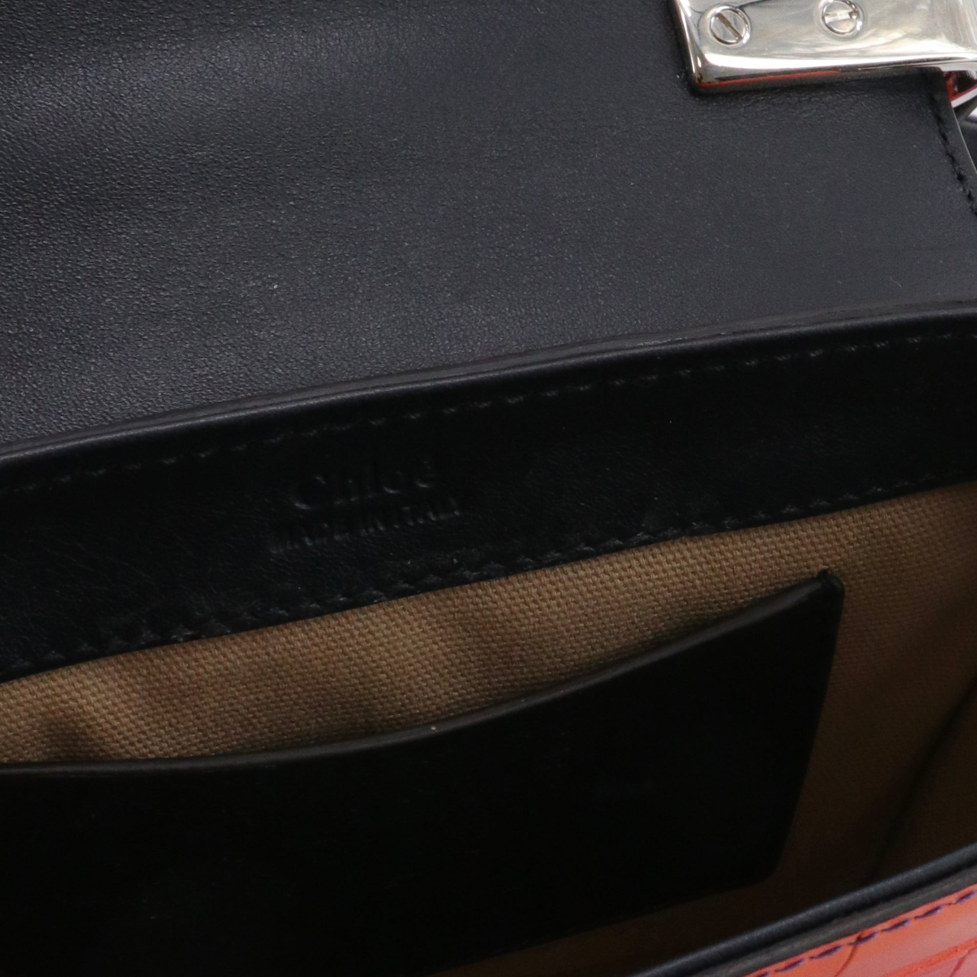 CHLOÉ - Chloé C Mini shoulder bag in multicolor croc-embossed leather