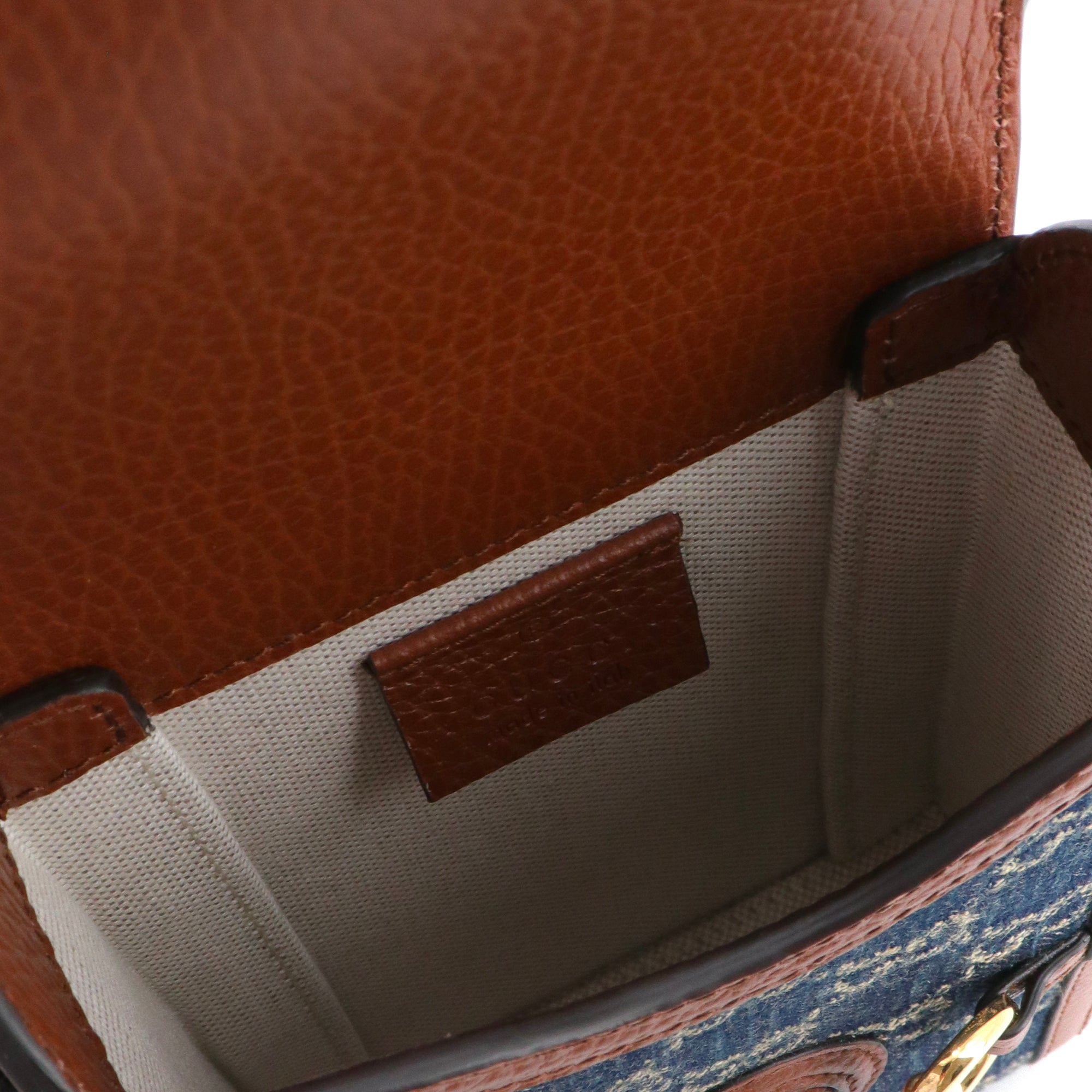 GUCCI - Sac à bandoulière Horsebit 1955 Gucci en denim monogrammé