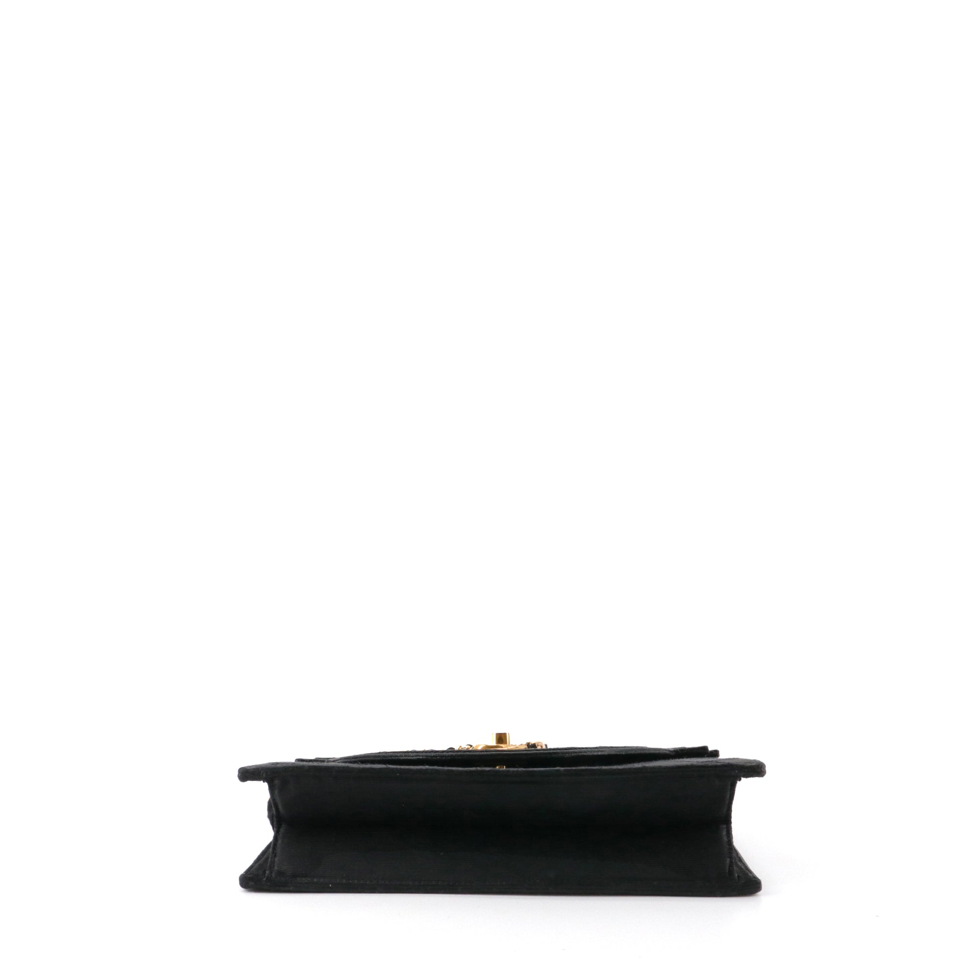 CHANEL - Sac à bandoulière vintage Chanel en toile noire vintage