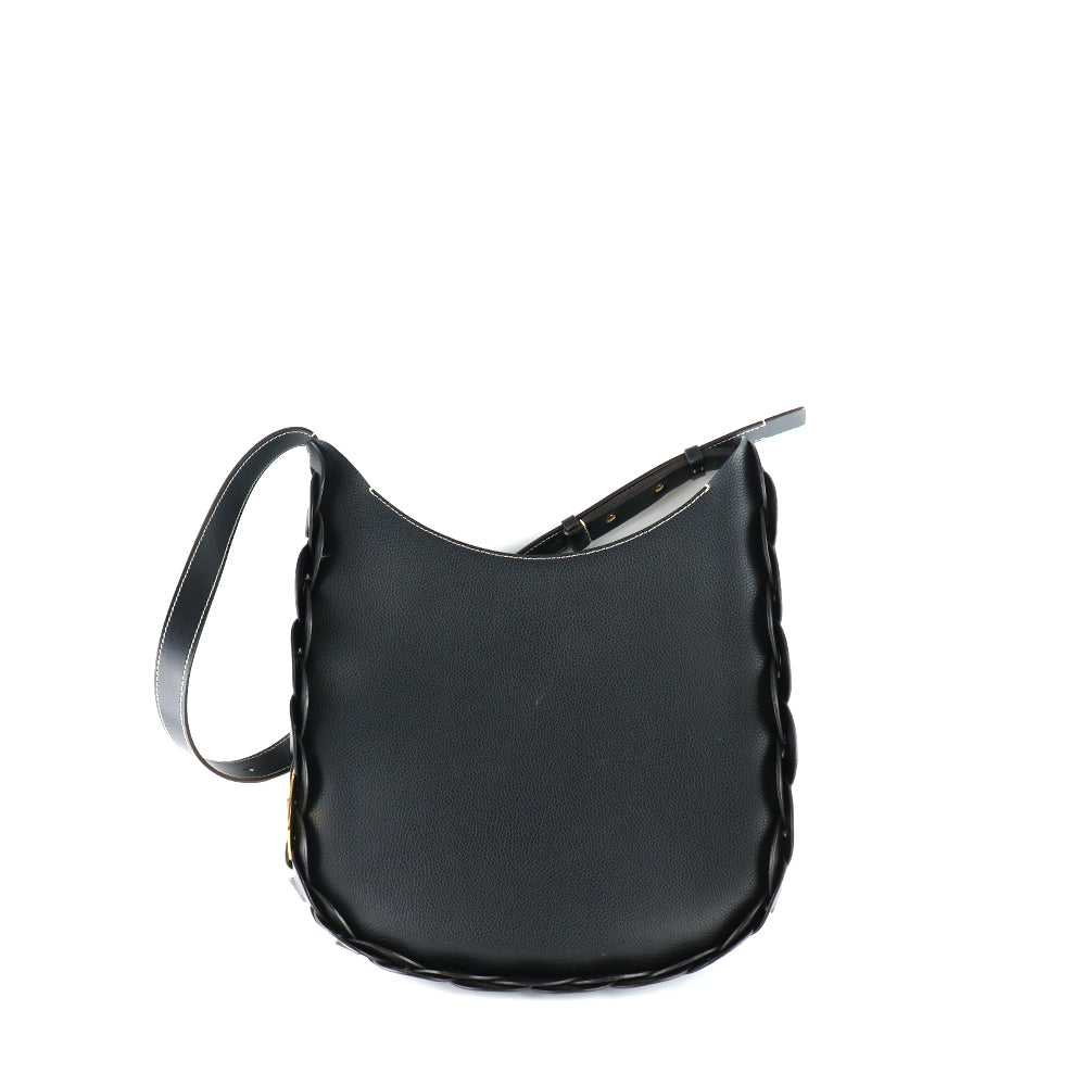 CHLOÉ - Sac à bandoulière Darry en cuir grainé noir
