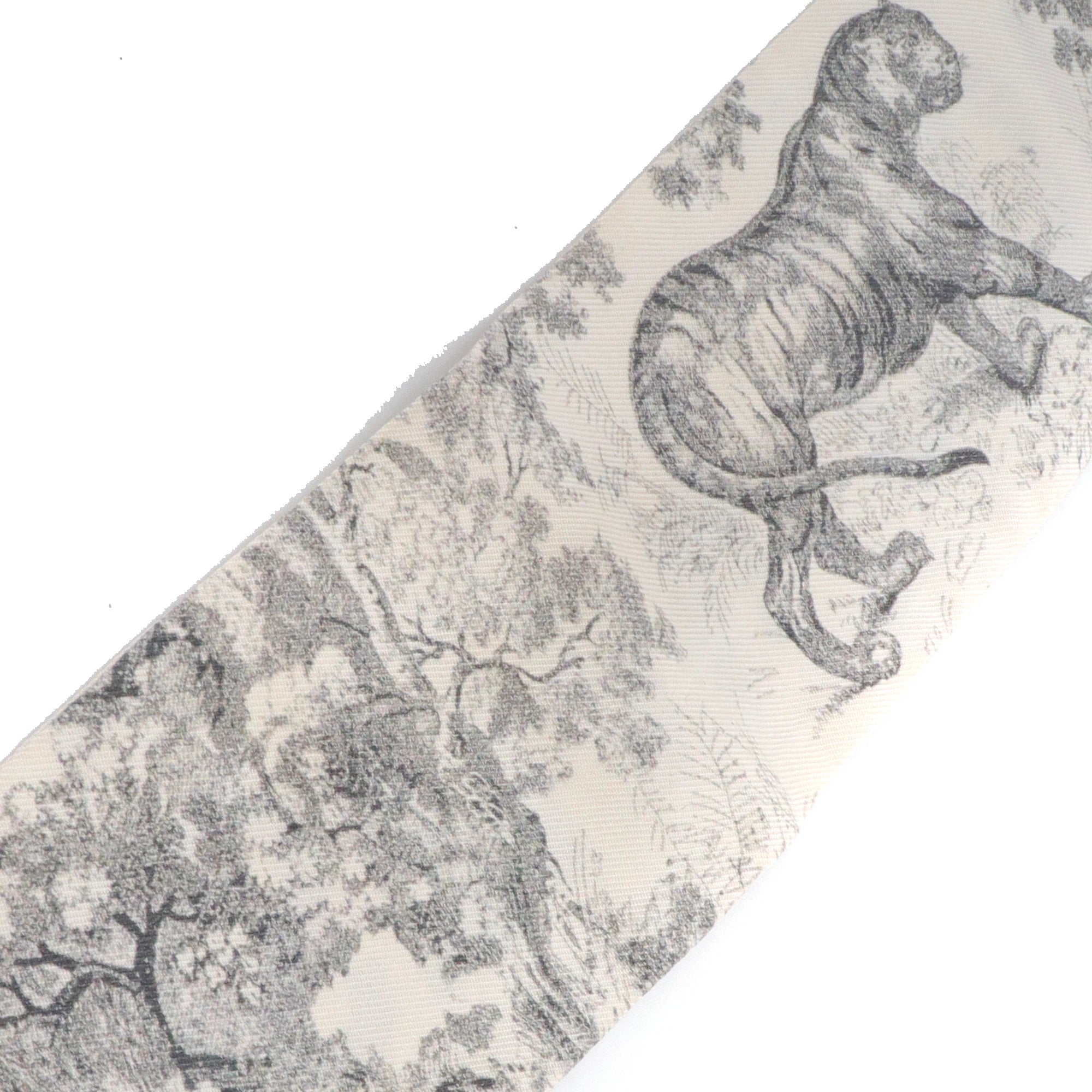DIOR - Mitzah Dior en soie Toile de Jouy blanche et grise