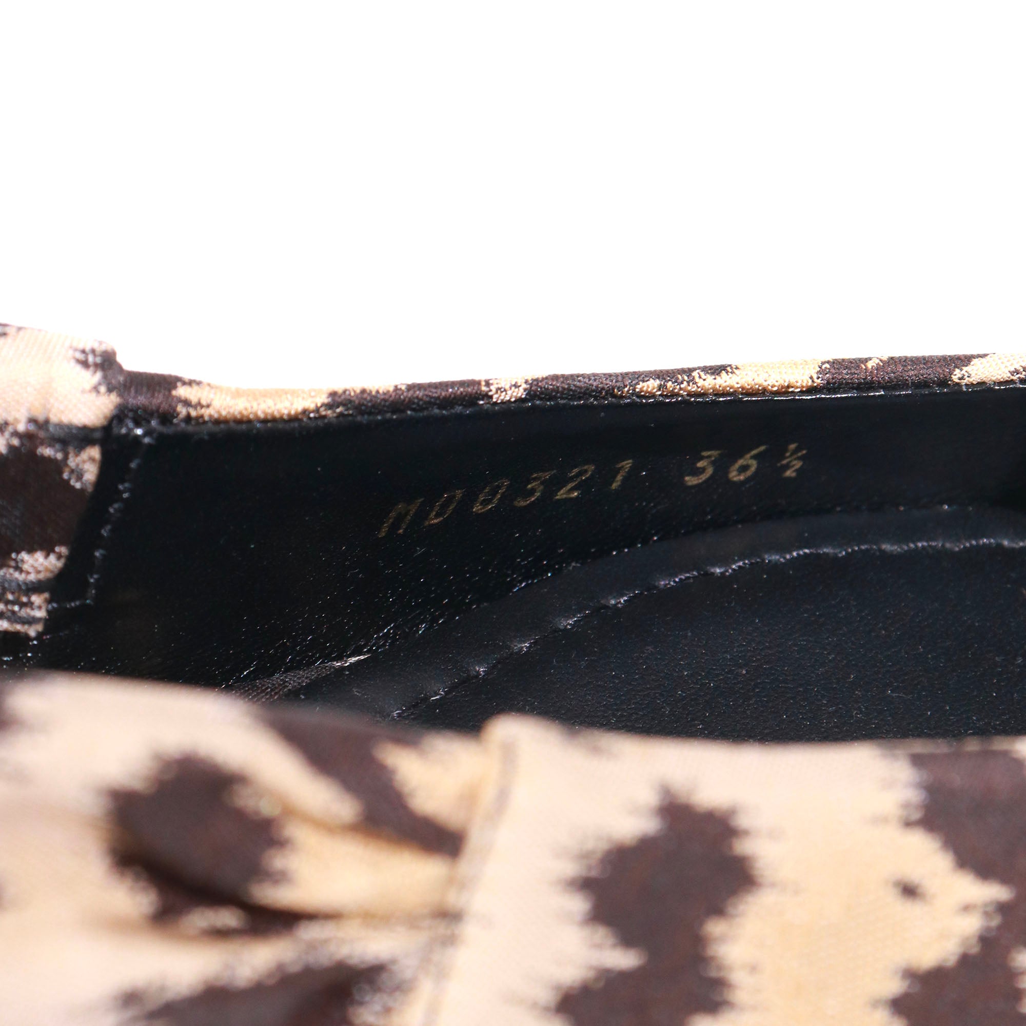 DIOR - Mizza Dior flat sandals in leopard canvas (T36.5)