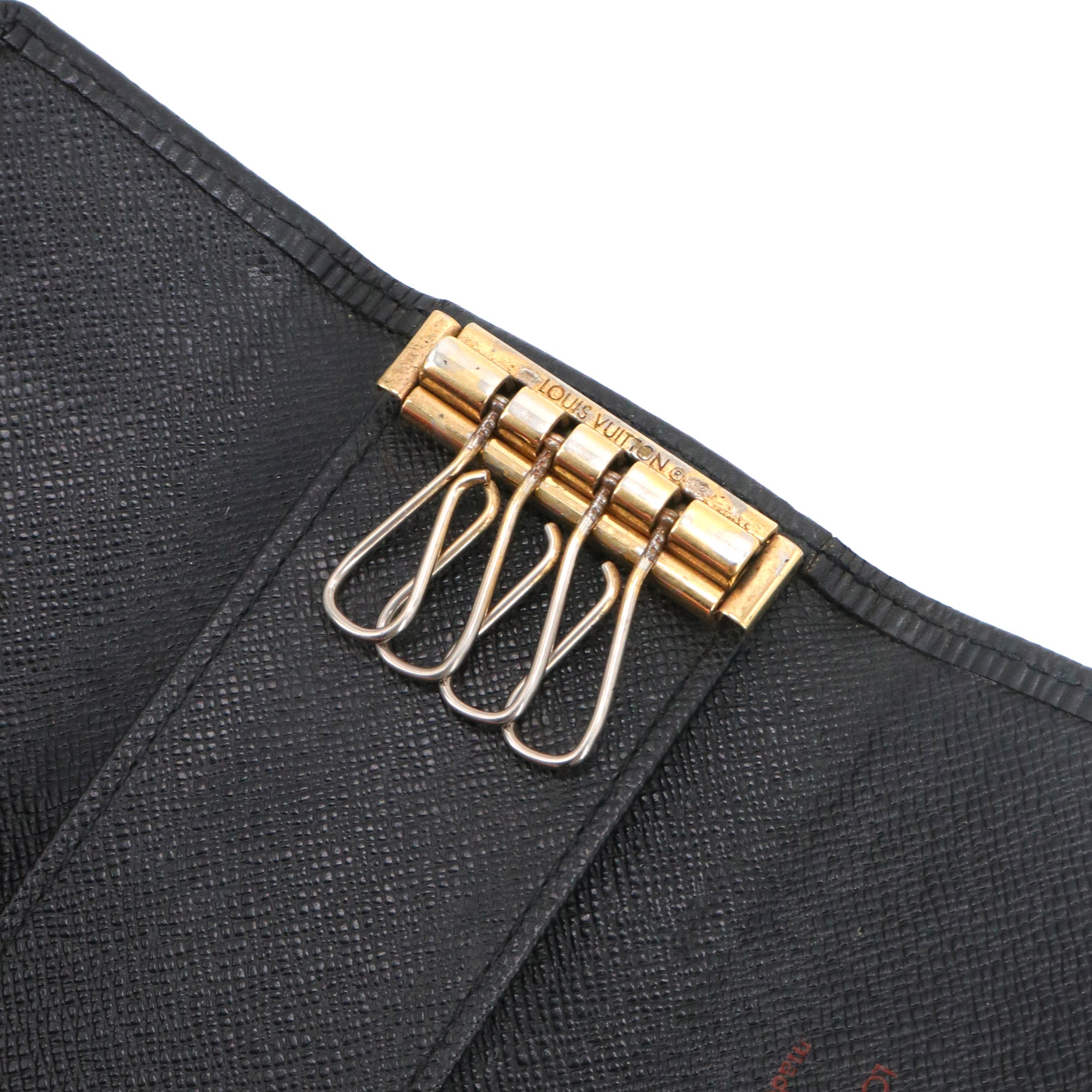 LOUIS VUITTON - Louis Vuitton Multi-Key 4 Pouch in Black Epi Leather
