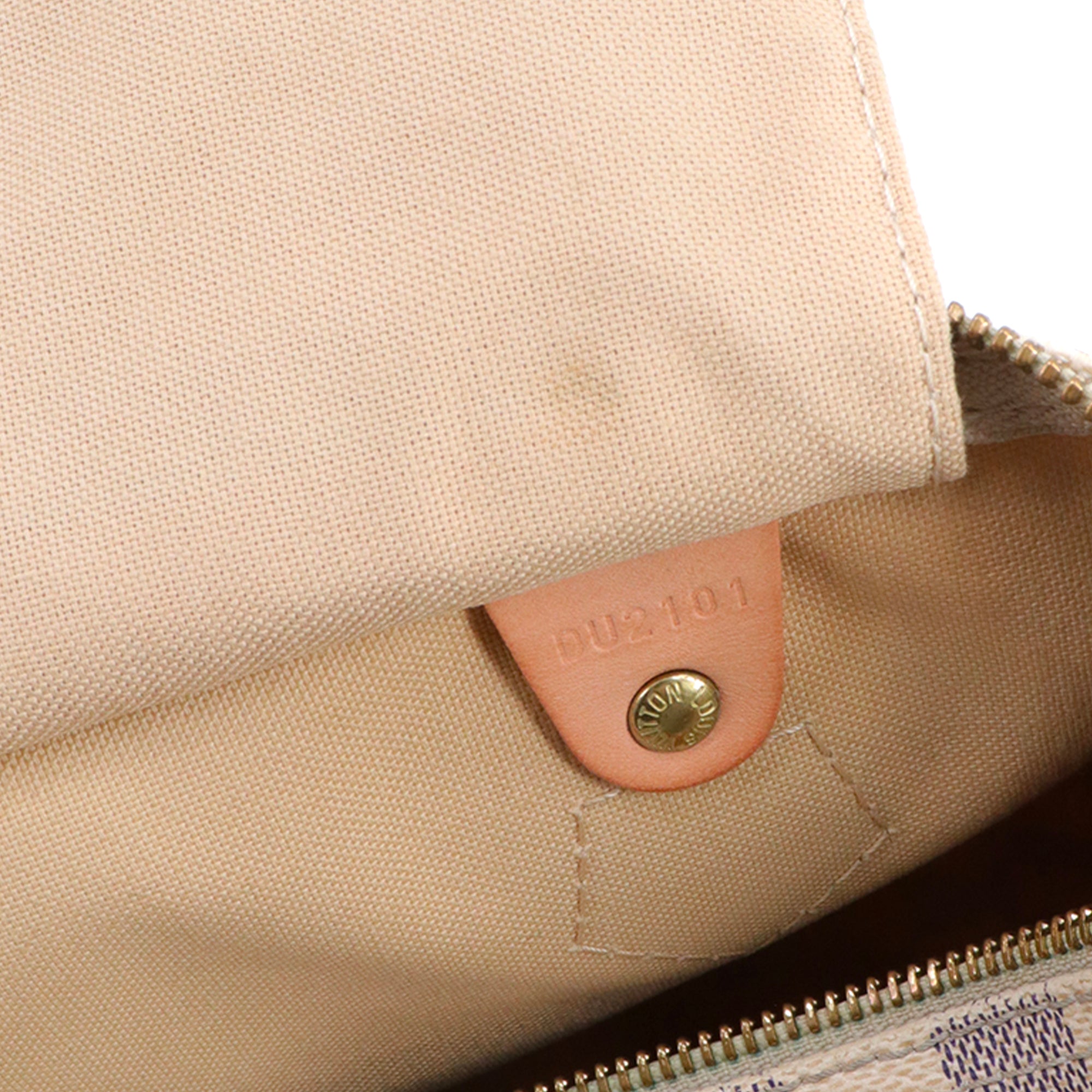 LOUIS VUITTON - Sac à main Speedy 30 Louis Vuitton en toile damier azur