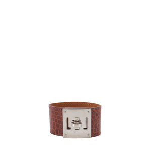 HERMÈS - Hermès Kelly Dog bracelet in exotic crocodile leather