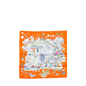 HERMÈS - Carré 90 Sur Mon Nuage Hermès en soie multicolore