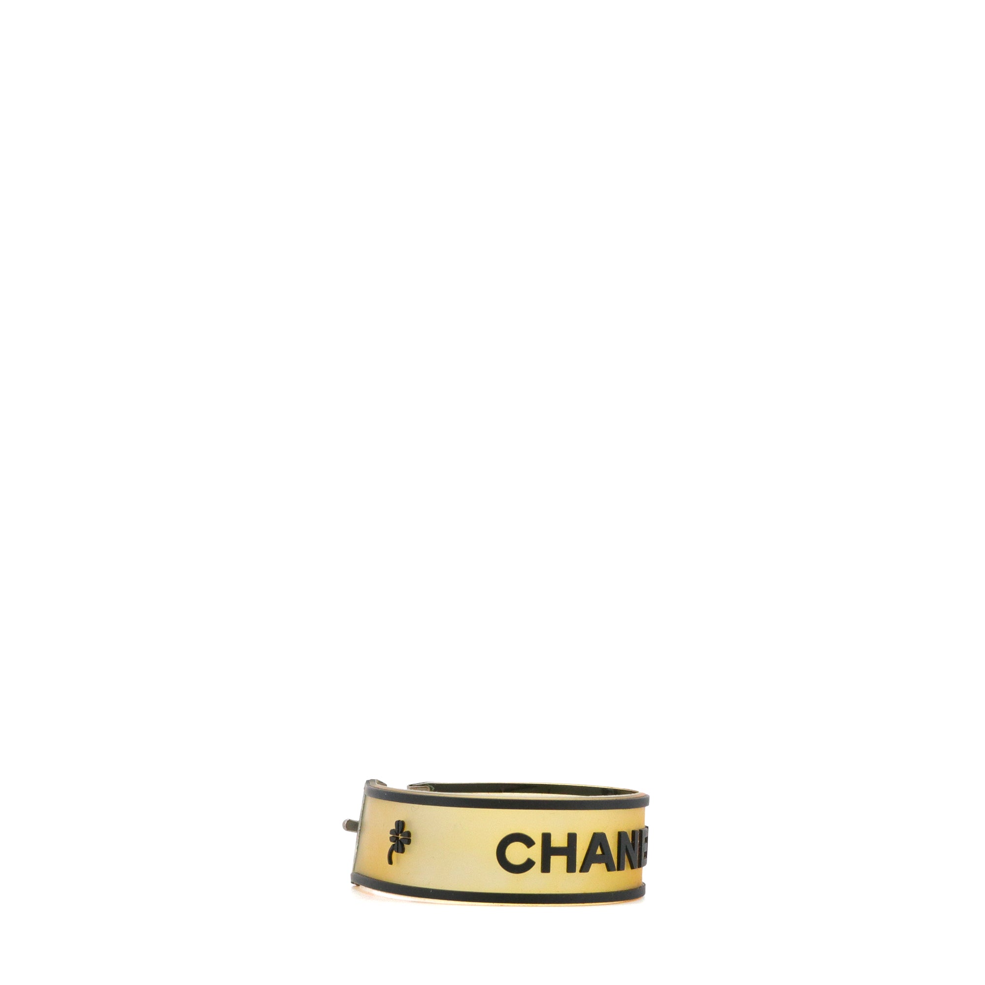CHANEL - Chanel black rubber bracelet