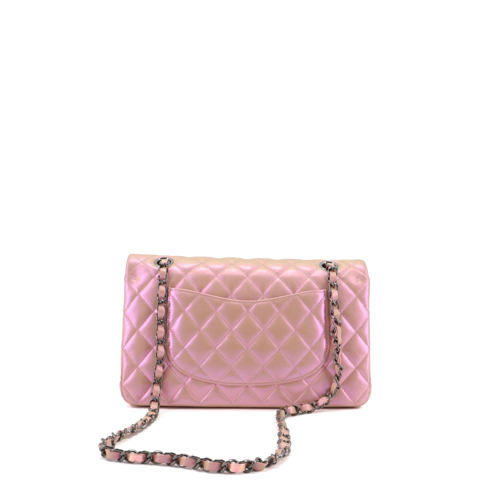 CHANEL - Sac à main Classique/Timeless 11.12 Chanel en cuir irisé rose
