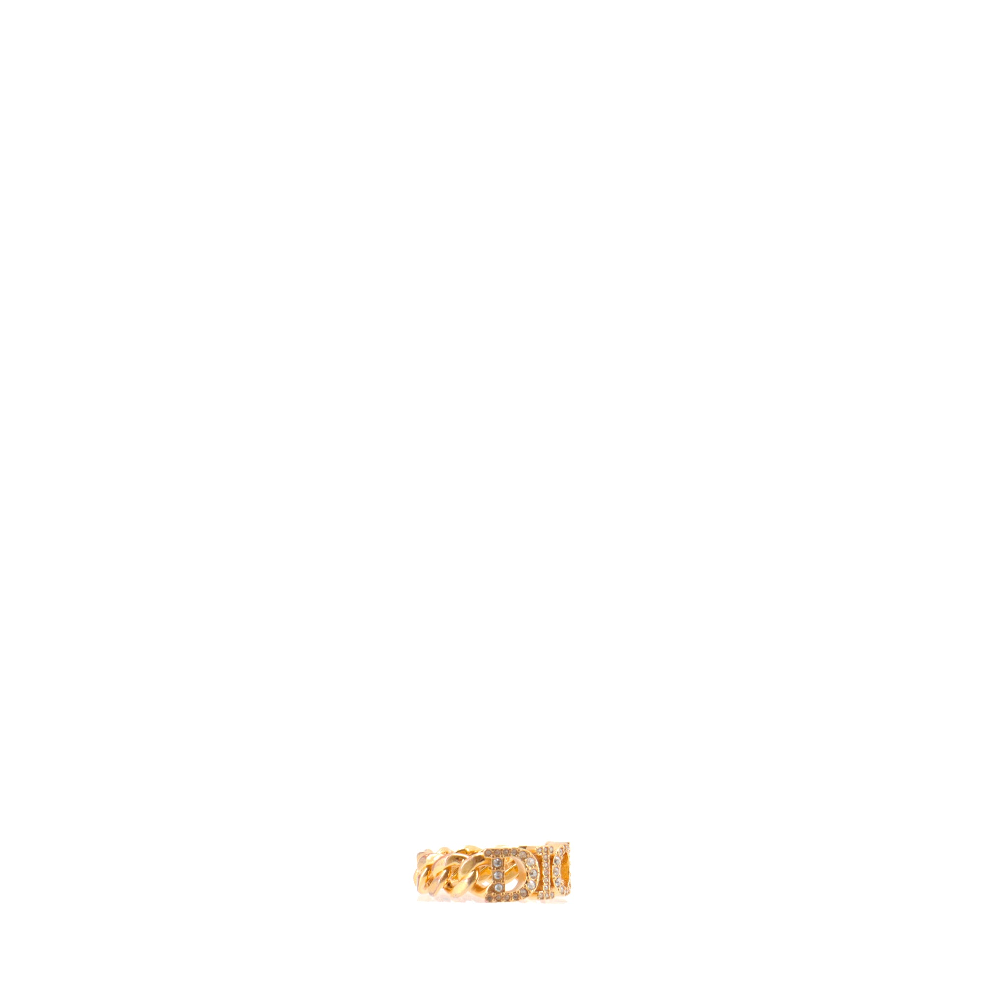 DIOR - Dior Dio(r)evolution ring in gold-plated metal and white crystals (T52)
