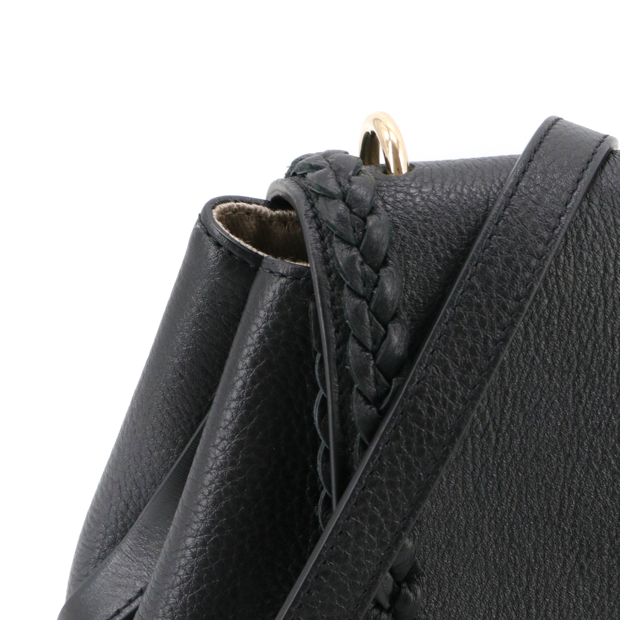 CHLOÉ - Pénélope MM Chloé shoulder bag in black grained leather