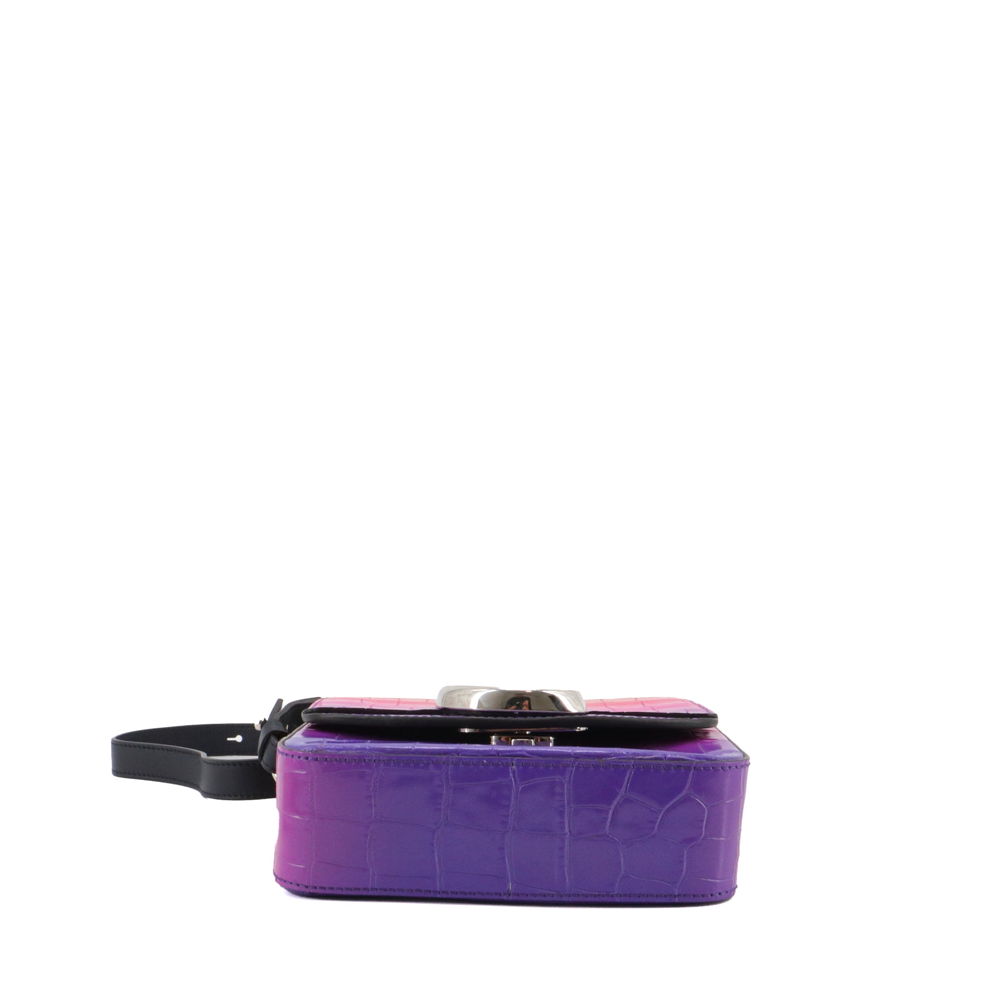 CHLOÉ - Chloé C Mini shoulder bag in multicolor croc-embossed leather