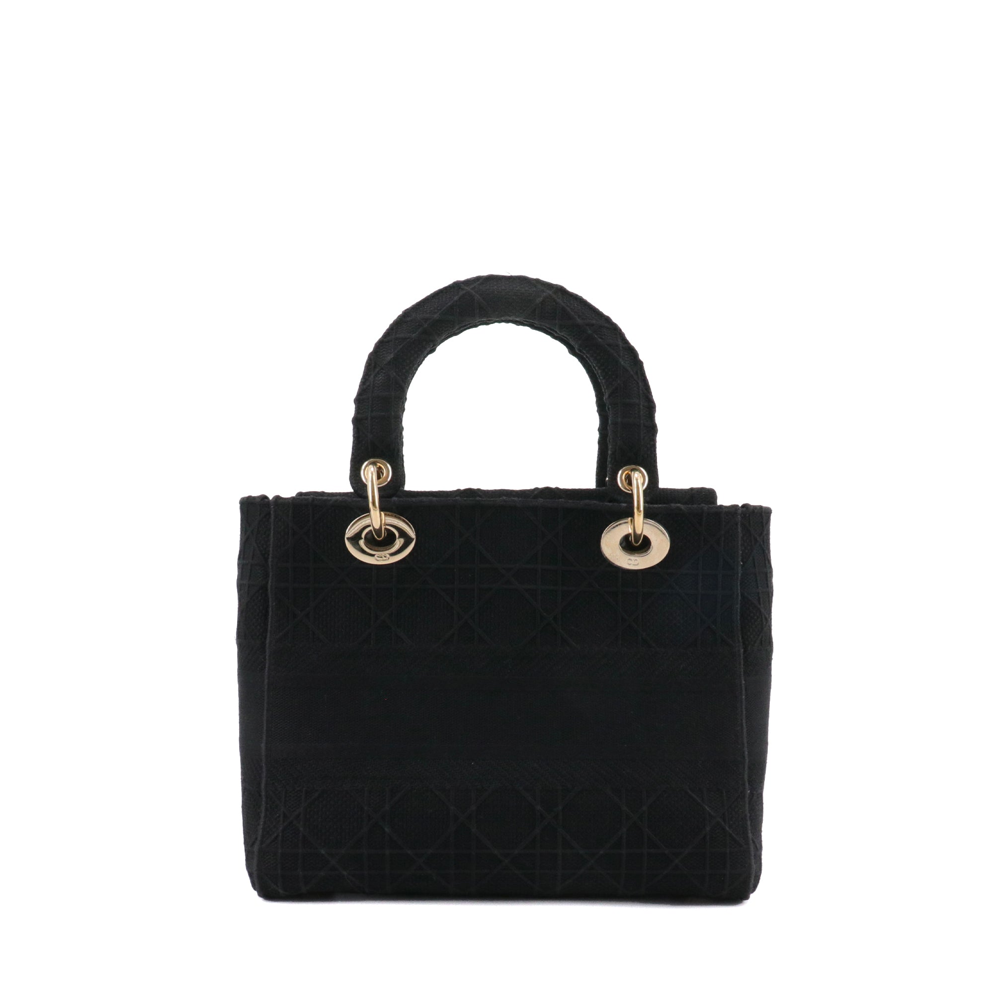 DIOR - Sac à bandoulière Lady D-Lite Medium Dior en toile noire