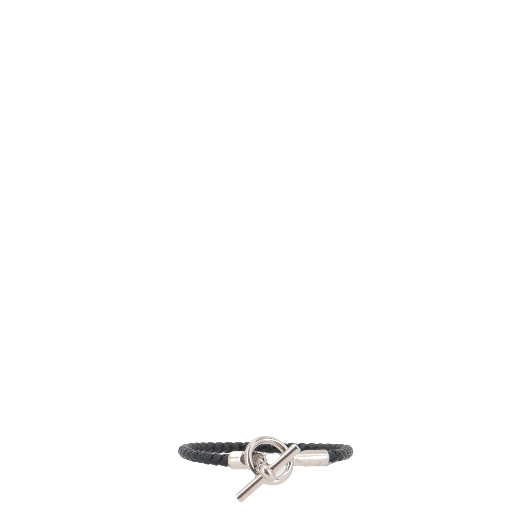 HERMÈS - Glenan Hermès bracelet in black leather (T0)