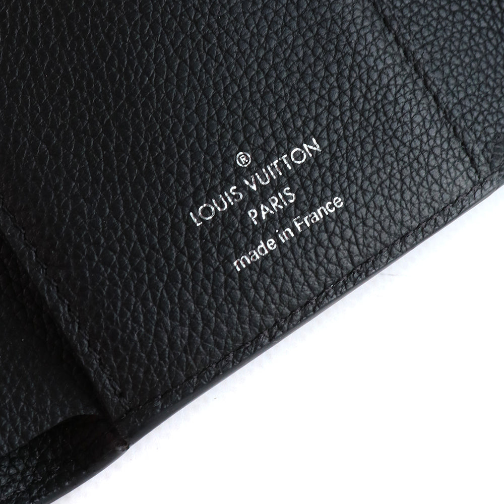 LOUIS VUITTON - Portefeuille Lockmini en cuir grainé noir