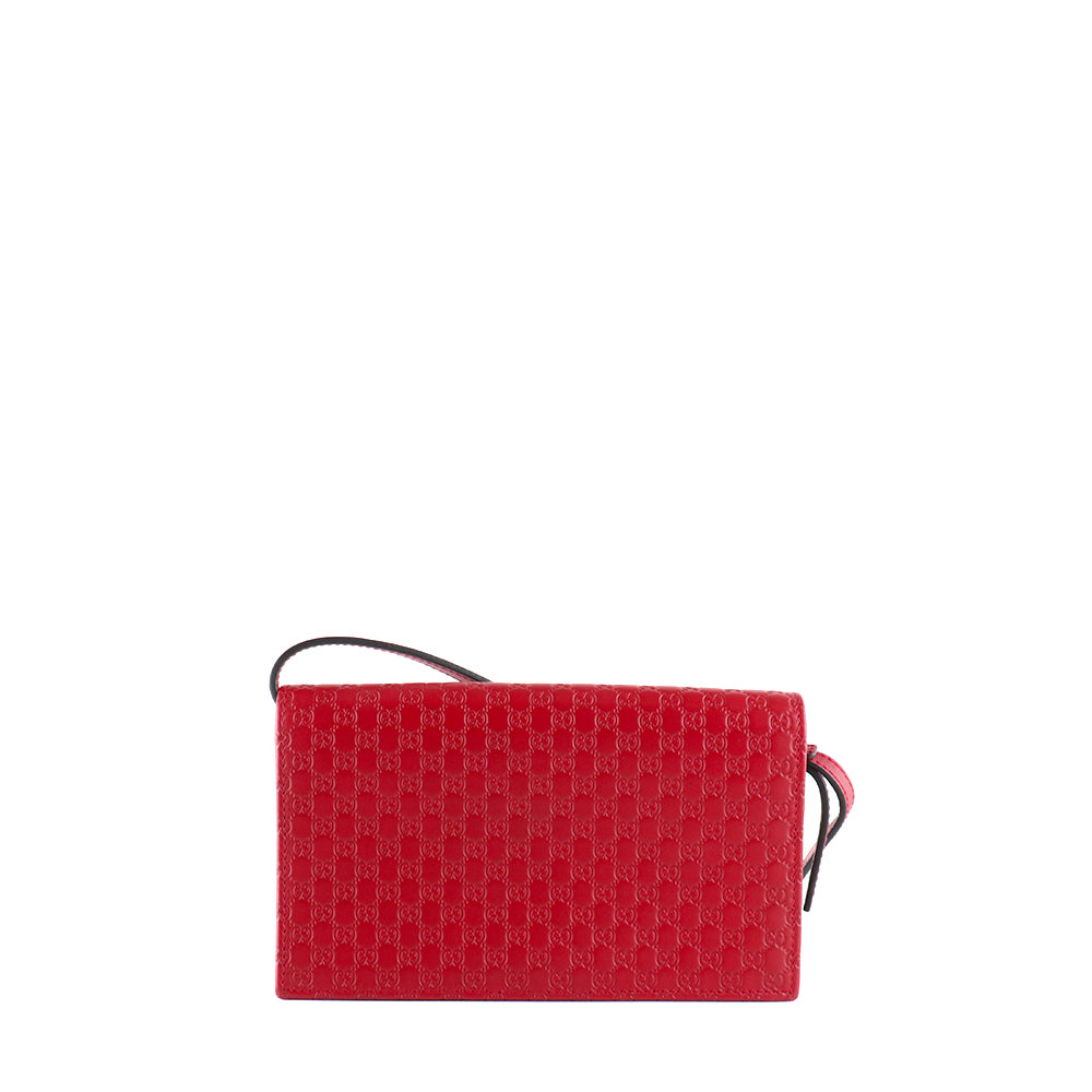 GUCCI - Burgundy GG embossed leather shoulder bag