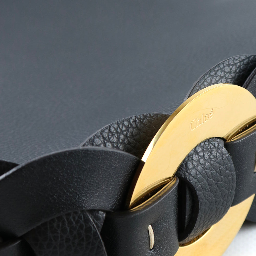 CHLOÉ - Sac à bandoulière Darry en cuir grainé noir