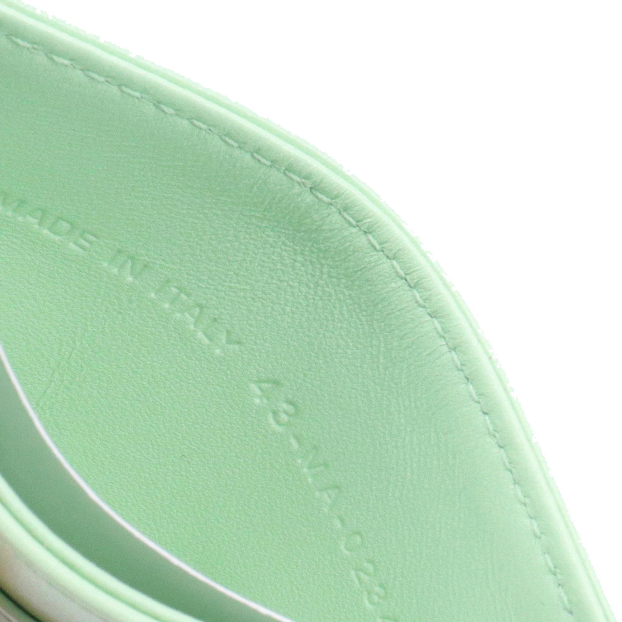 DIOR - Porte-cartes Freesia Dior en cuir bleu et vert pastel