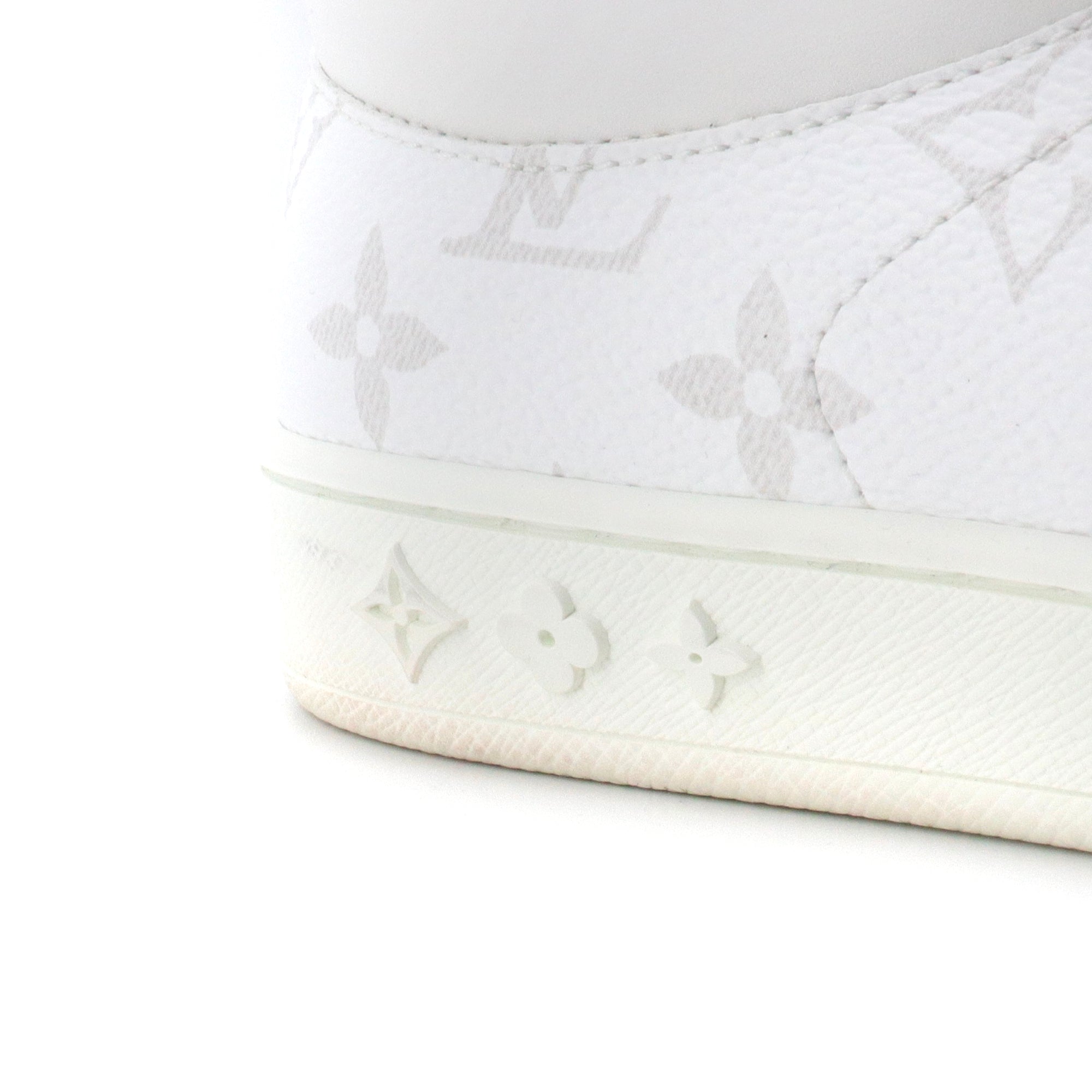 LOUIS VUITTON - Sneakers Luxembourg Louis Vuitton en cuir monogrammé blanc (T40)