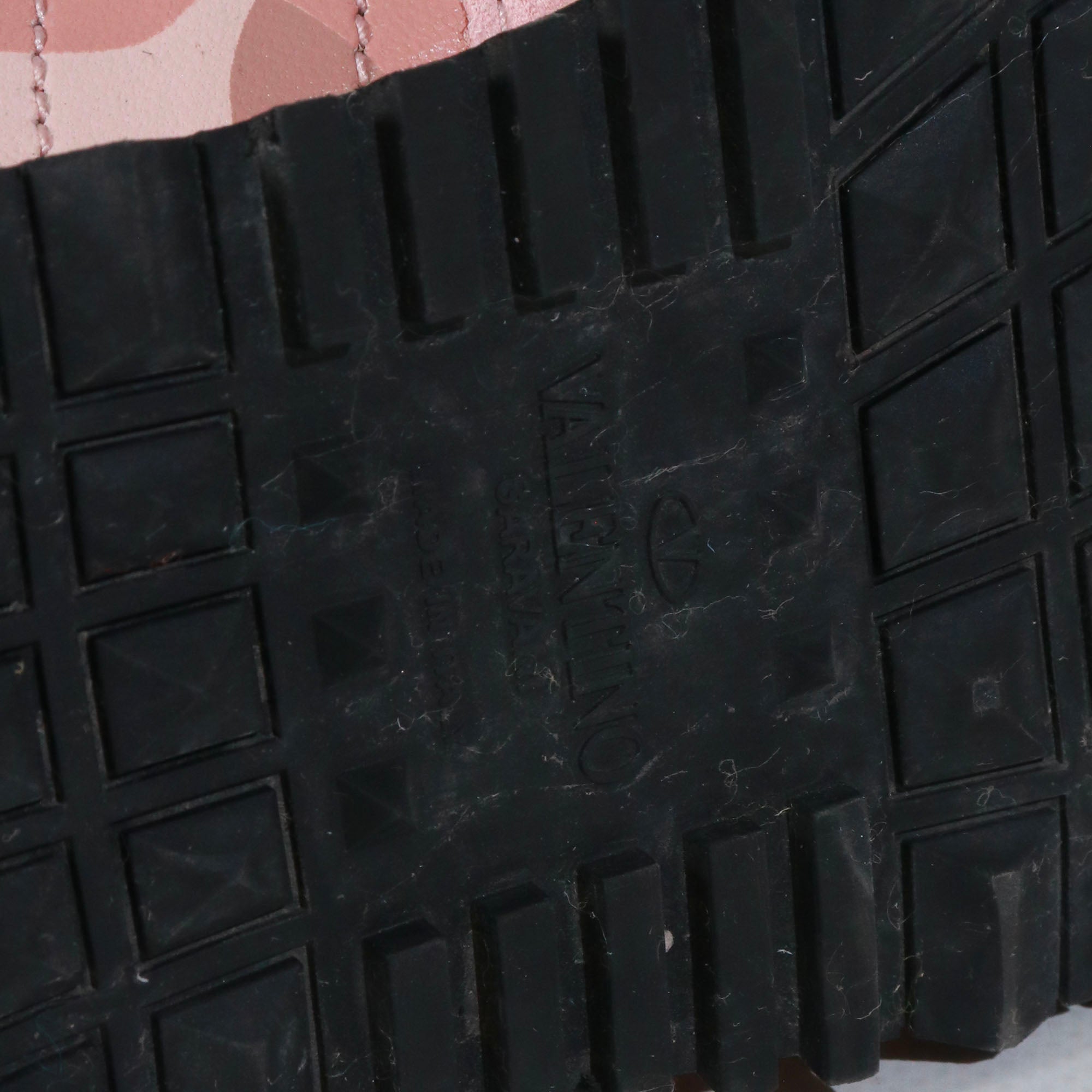 VALENTINO - Sneakers Rockrunner en toile et cuir rose (T38,5)