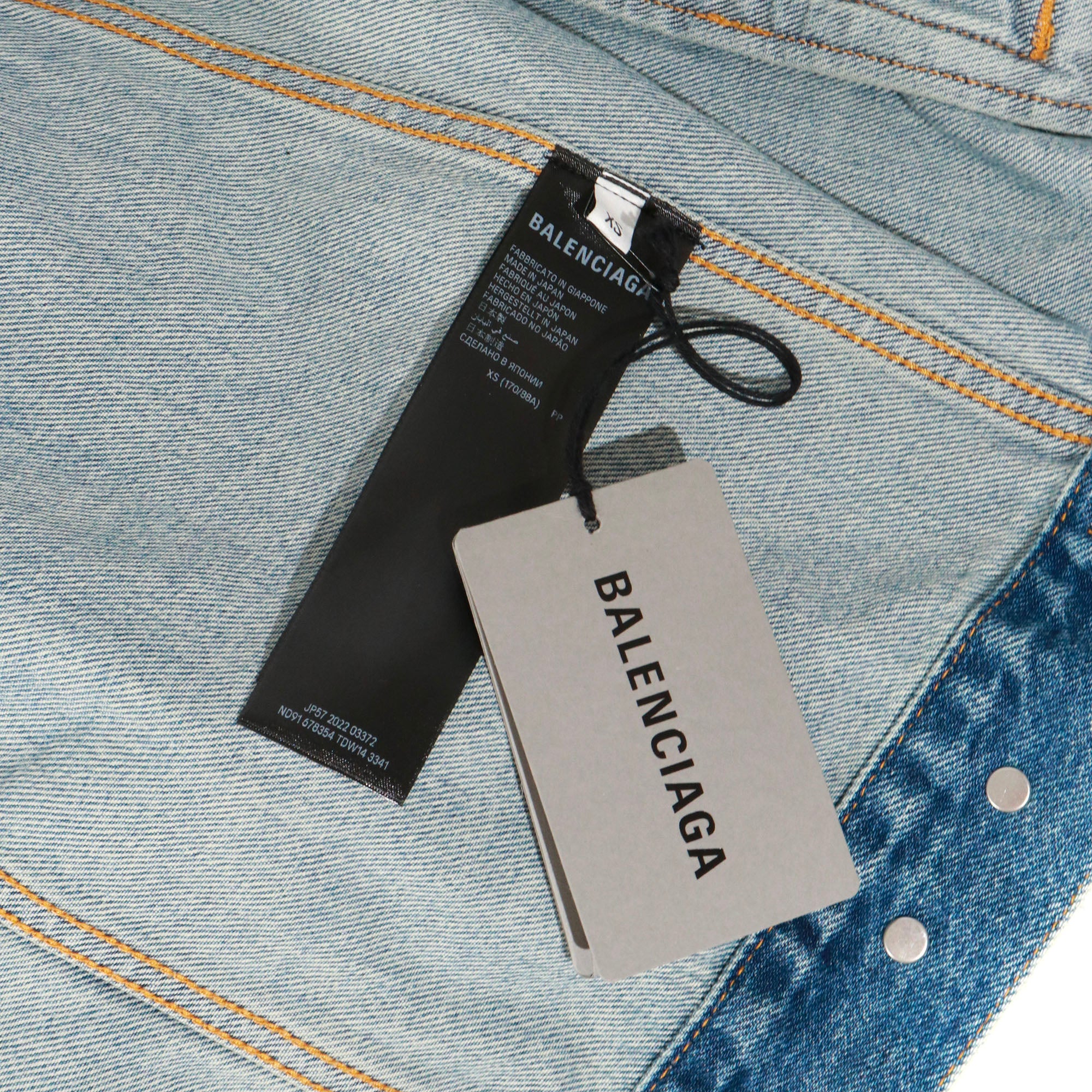 BALENCIAGA - Balenciaga Graffiti denim jacket with neon logo (XS)