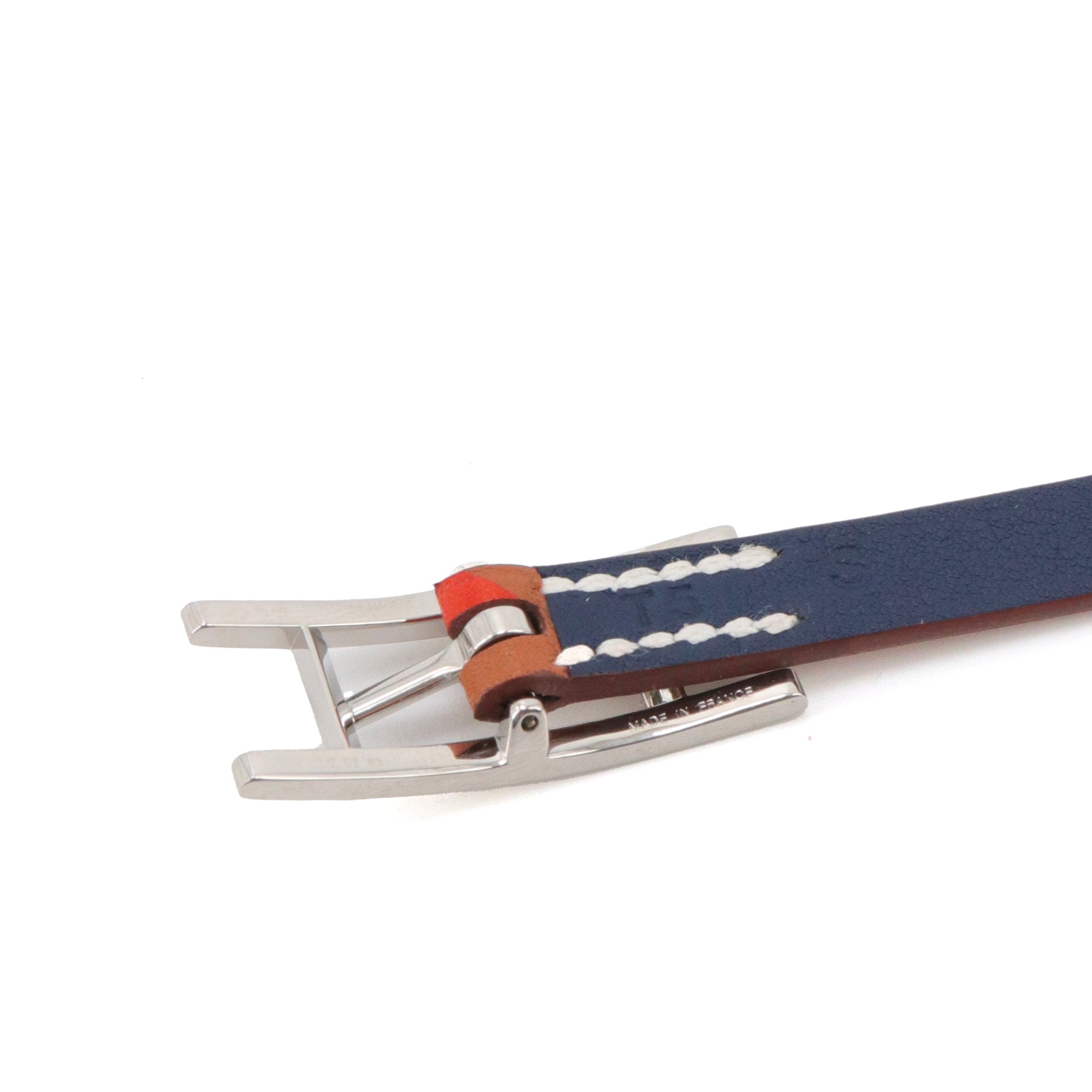 HERMÈS - Bracelet Behapi simple tour Hermès en cuir réversible