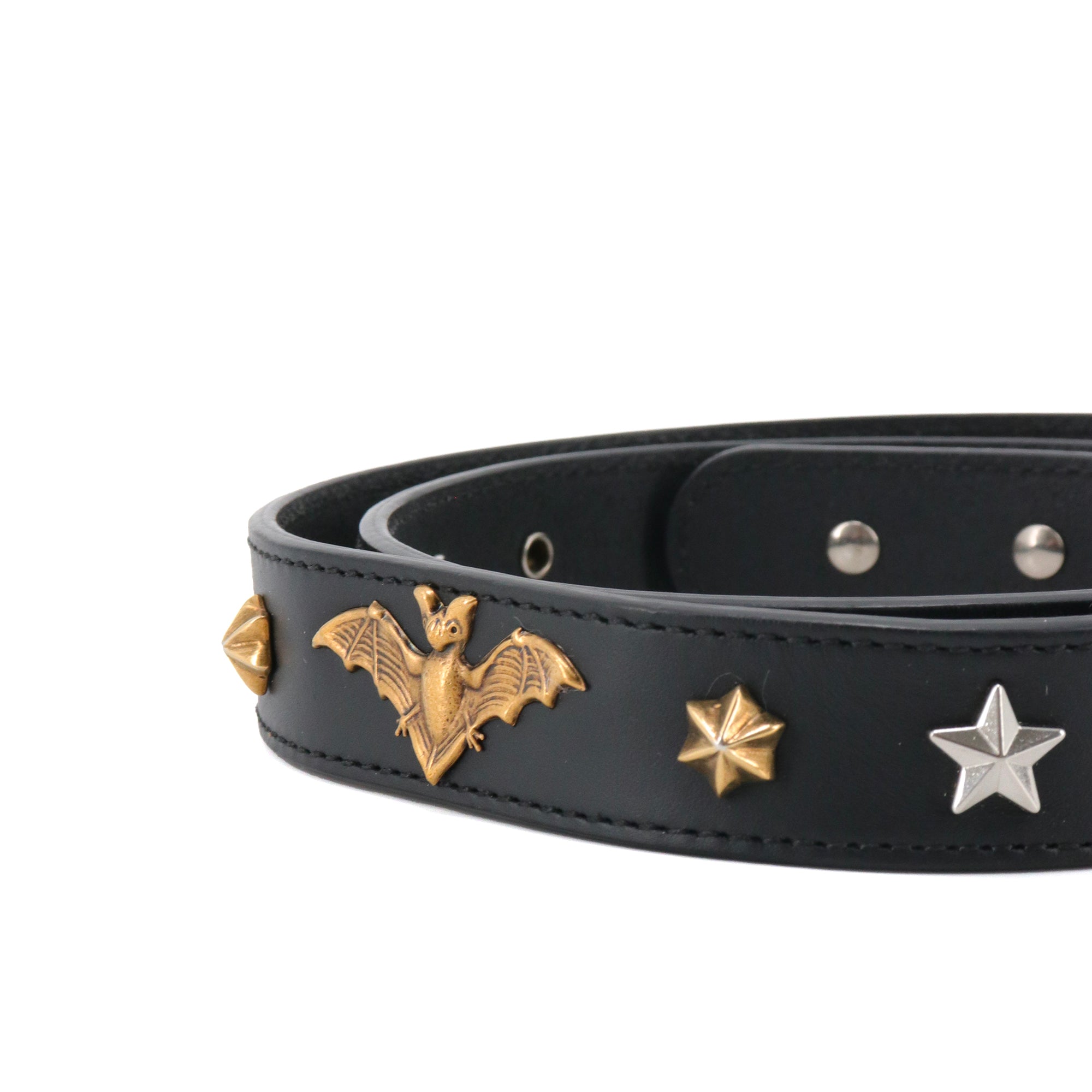 GUCCI - Ceinture GG Gucci en cuir noir édition limitée (T90)