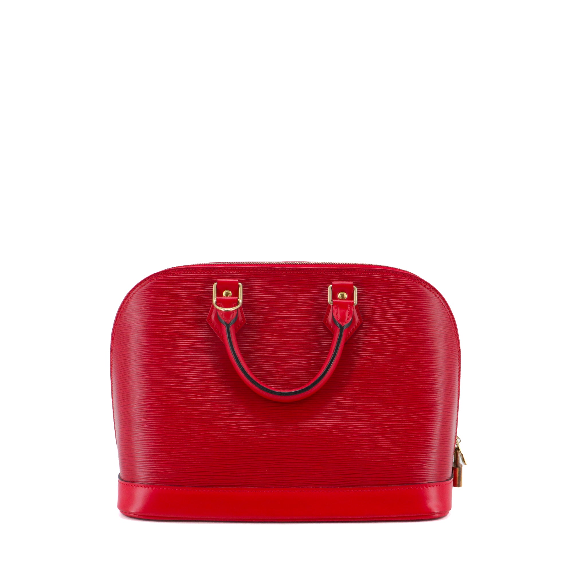 LOUIS VUITTON - Sac à main Alma PM Louis Vuitton en cuir épi rouge vintage
