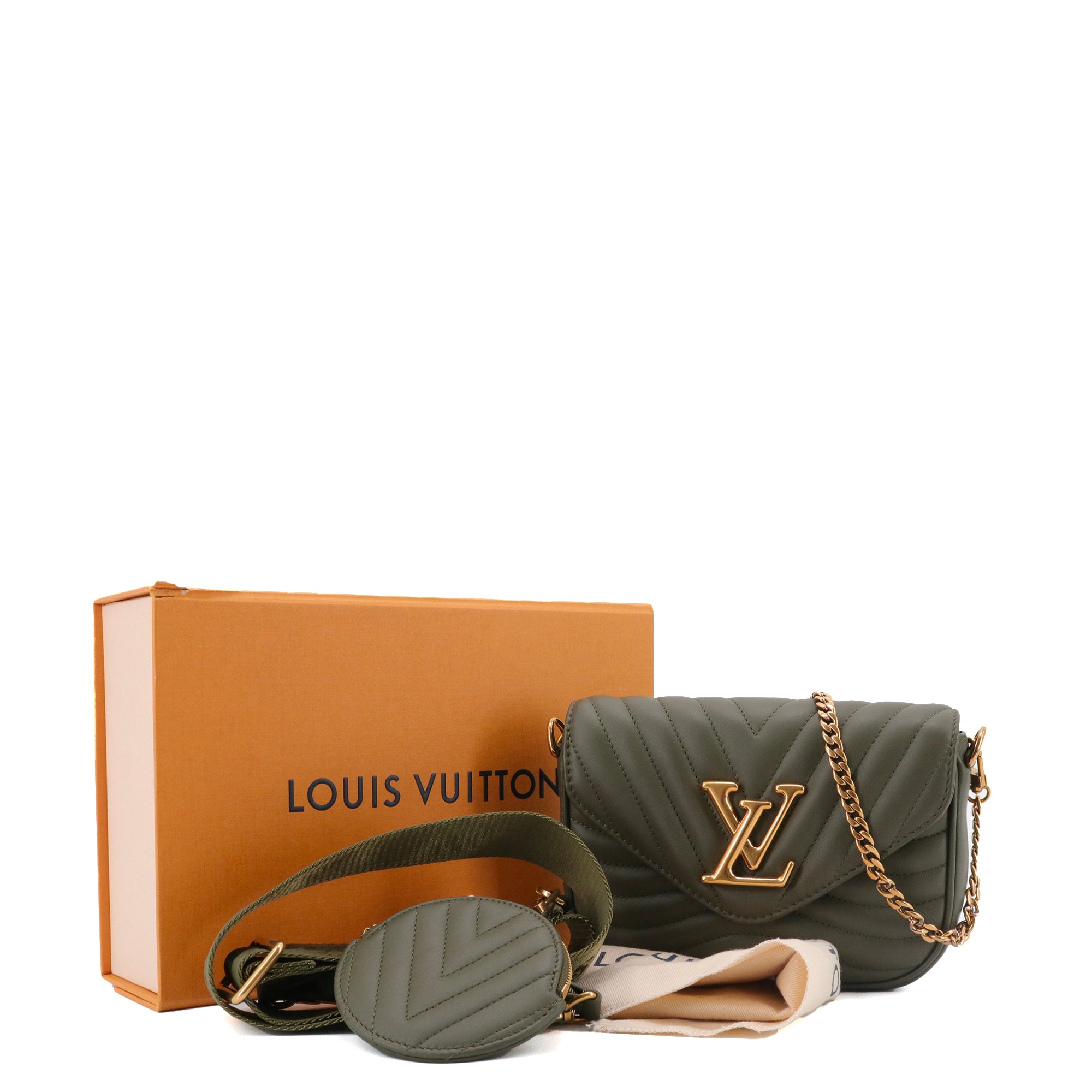 LOUIS VUITTON - Louis Vuitton New Wave Multi-pocket shoulder bag in khaki leather