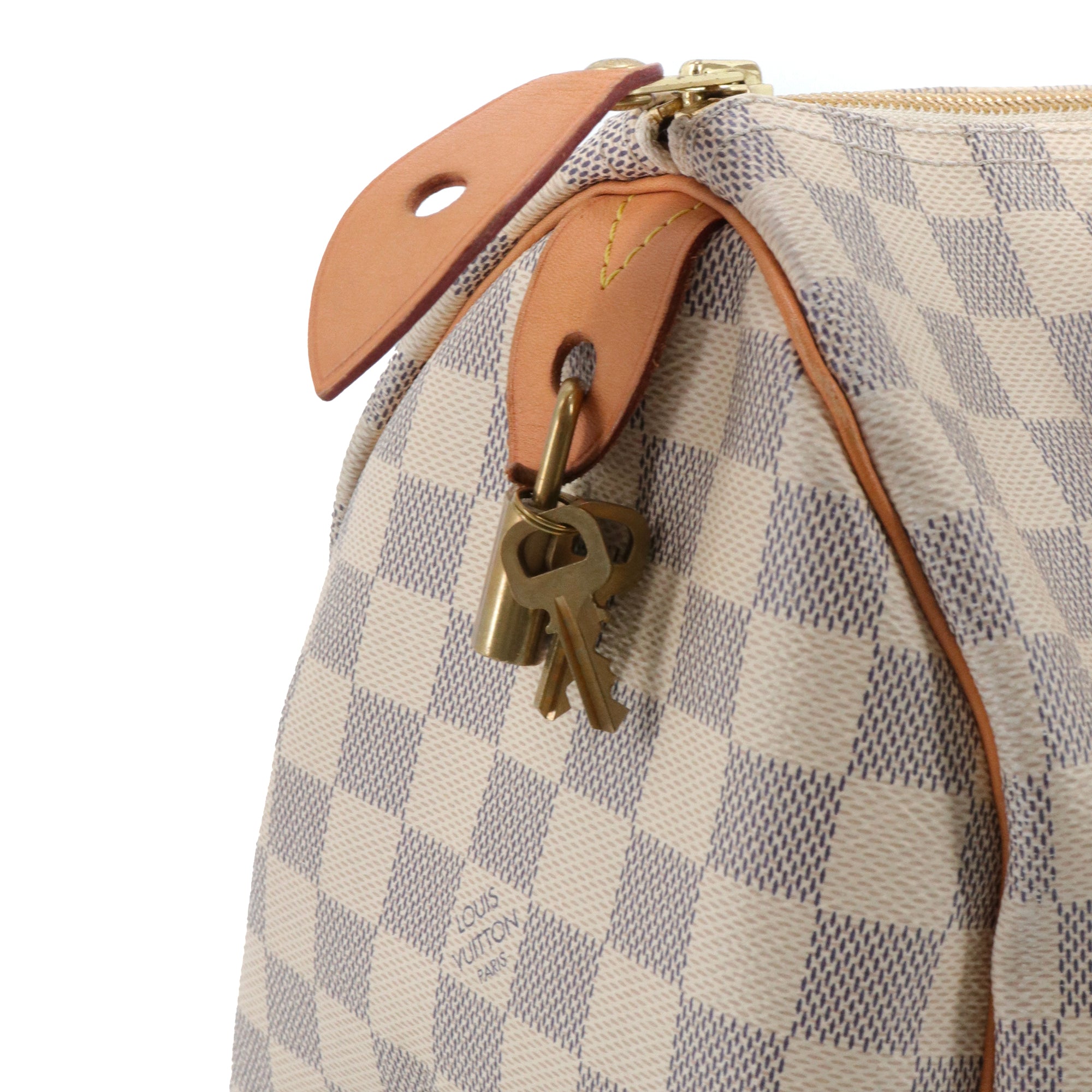 LOUIS VUITTON - Sac à main Speedy 30 Louis Vuitton en toile damier azur