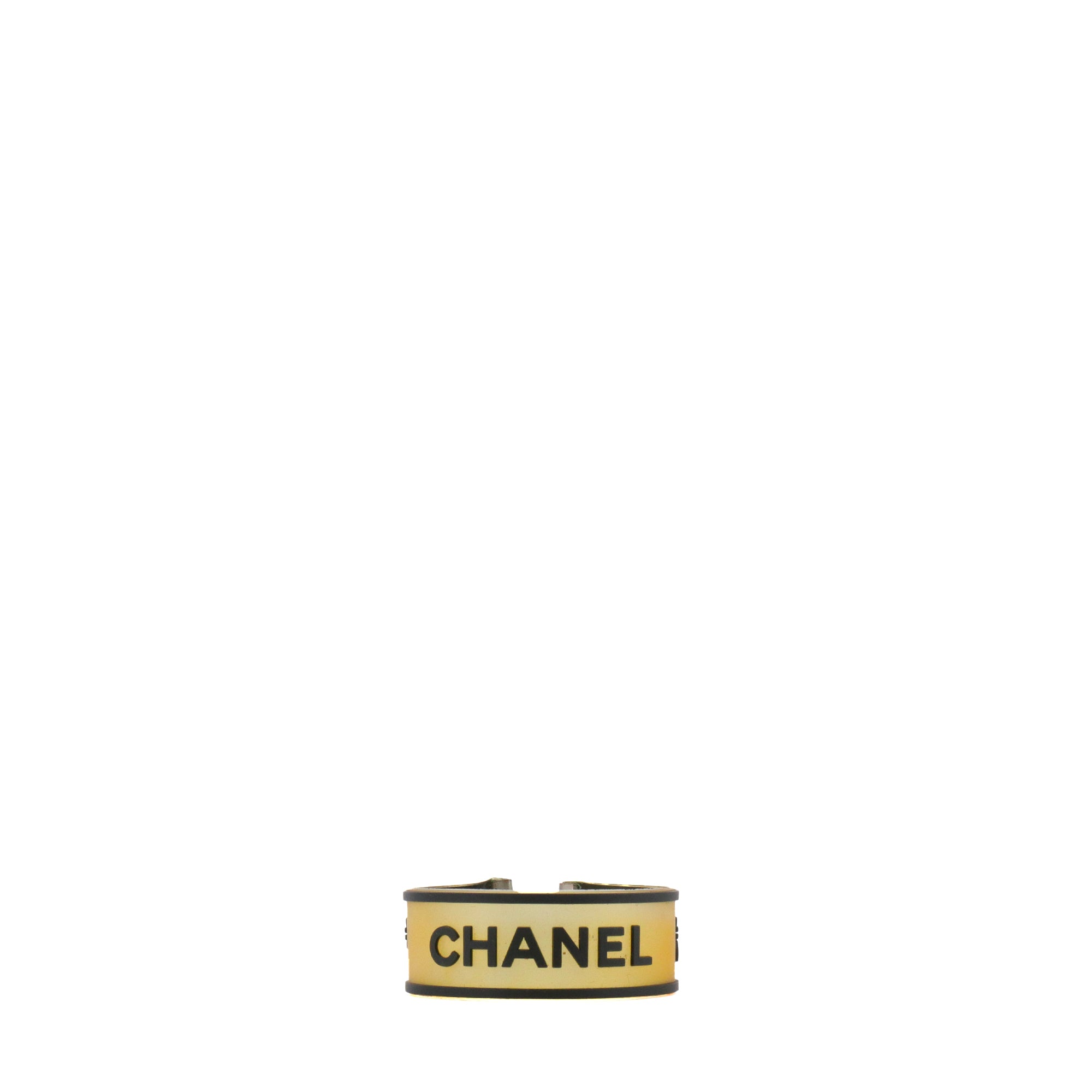 CHANEL - Chanel black rubber bracelet
