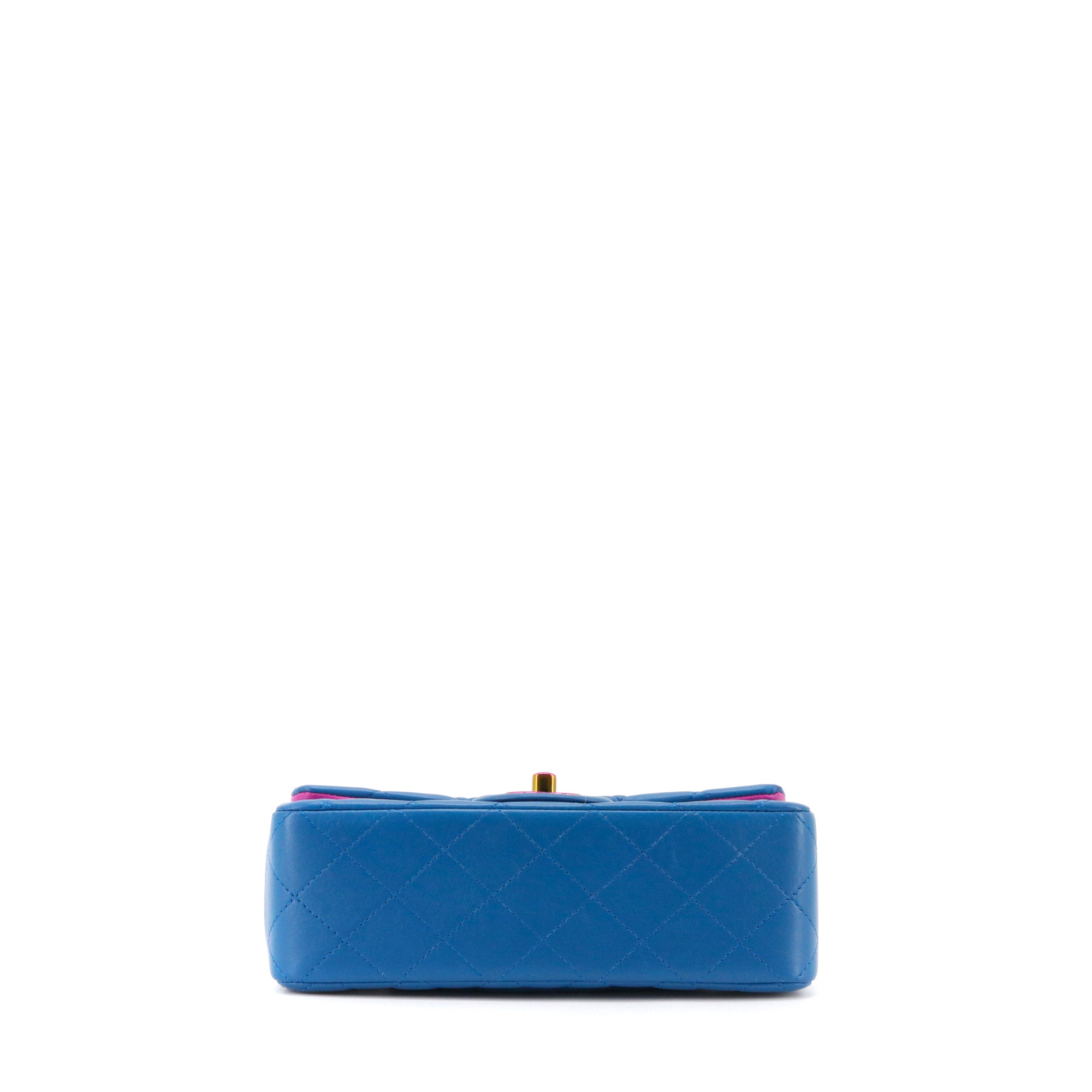 CHANEL - Chanel Mini Rectangle shoulder bag in blue leather limited edition 21P