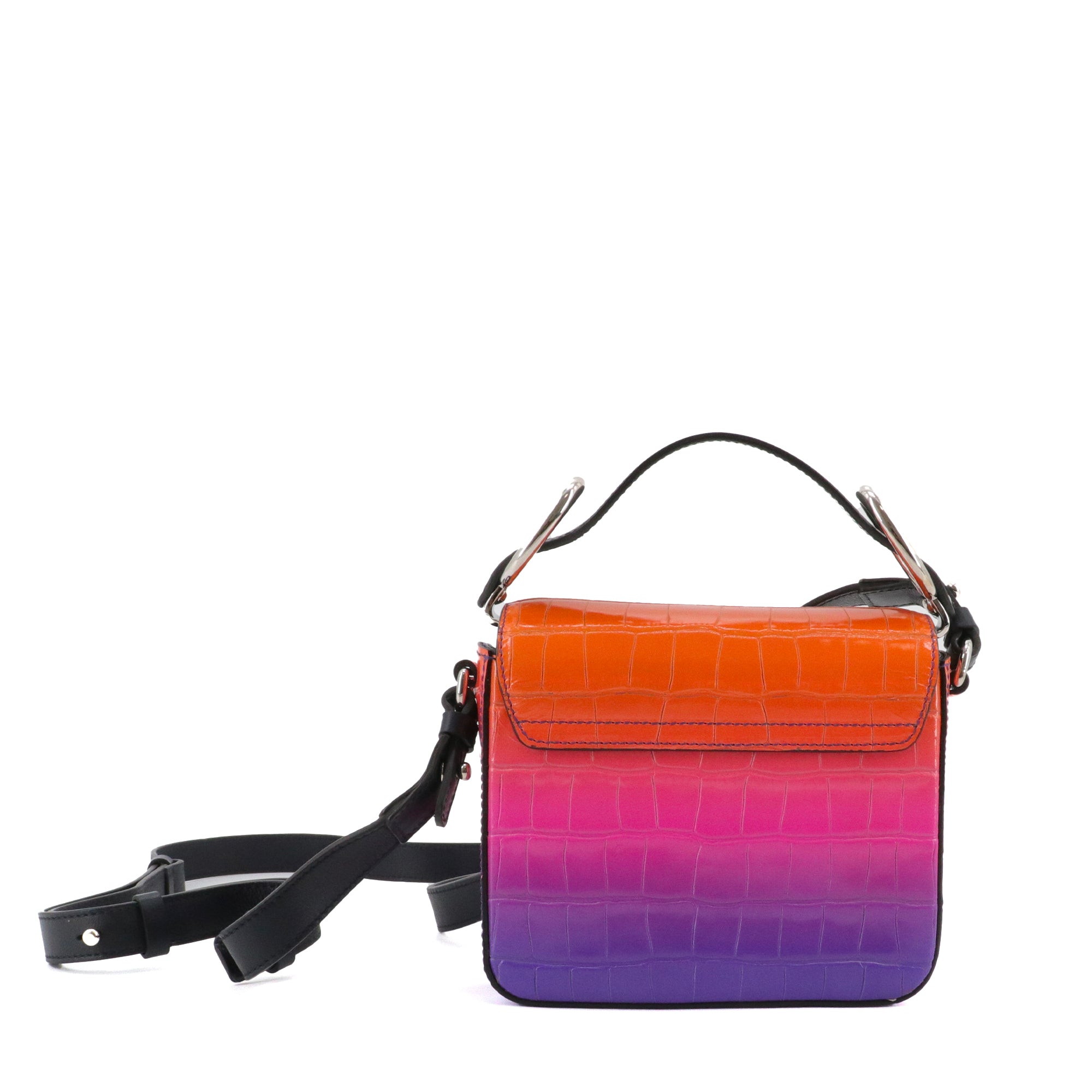 CHLOÉ - Chloé C Mini shoulder bag in multicolor croc-embossed leather