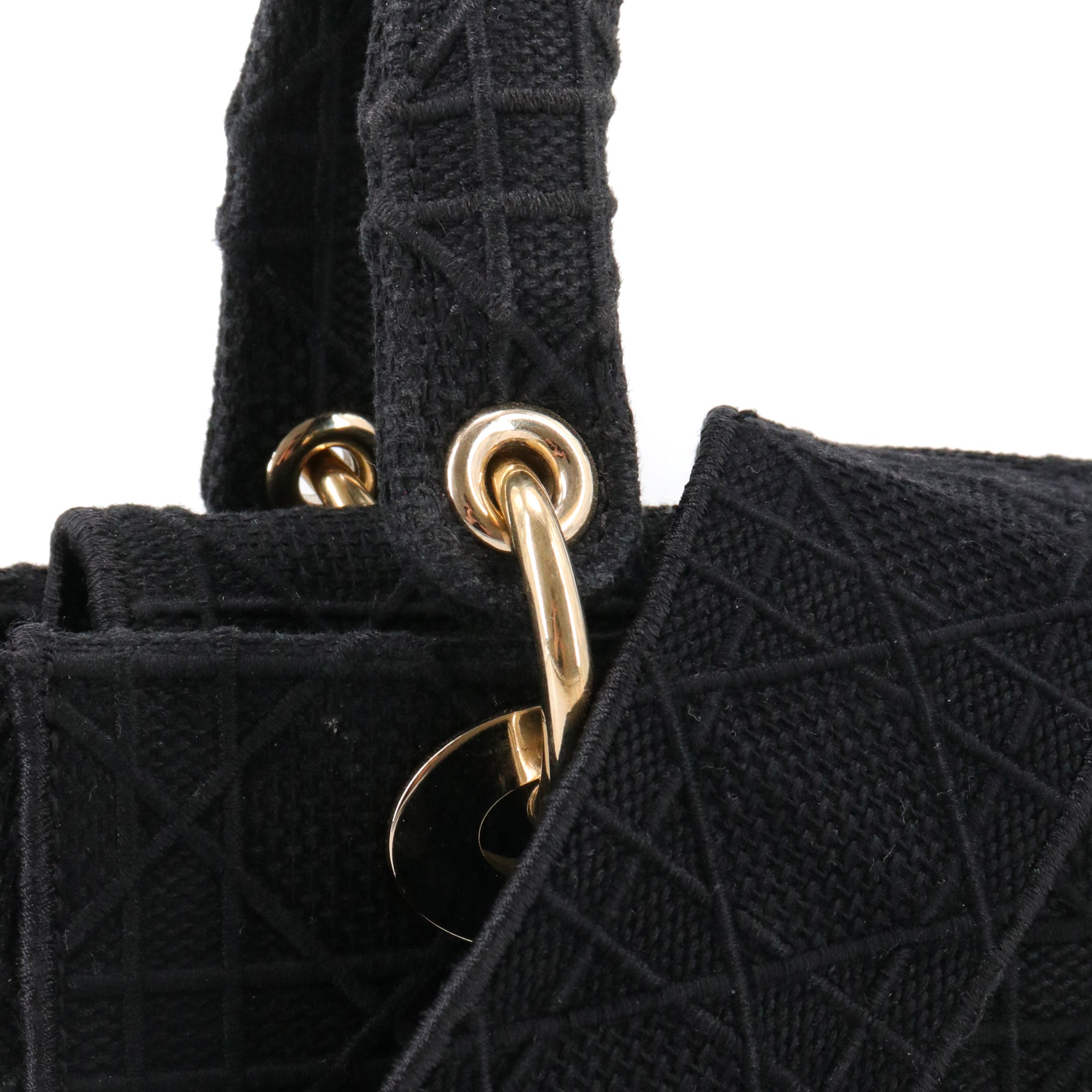 DIOR - Sac à bandoulière Lady D-Lite Medium Dior en toile noire