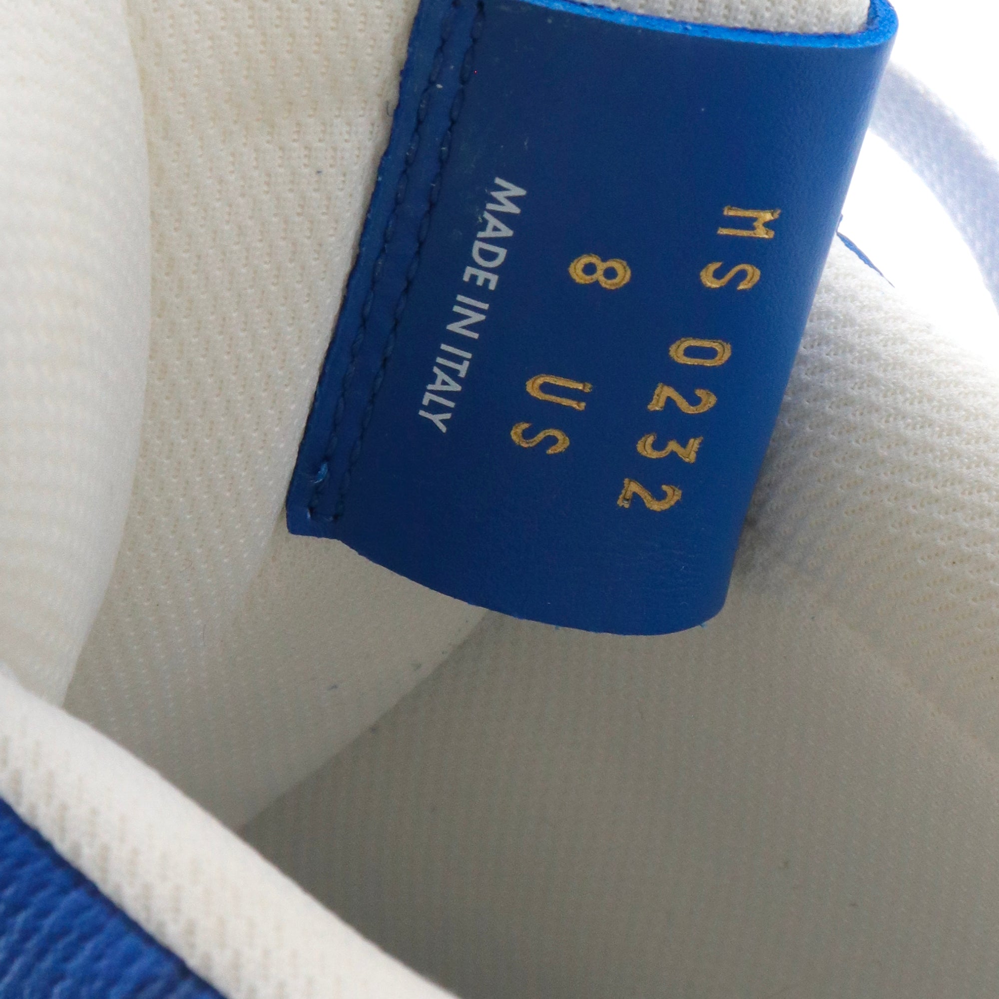 LOUIS VUITTON - Sneakers Air Force One Louis Vuitton x Nike en cuir blanc et bleu (T41)