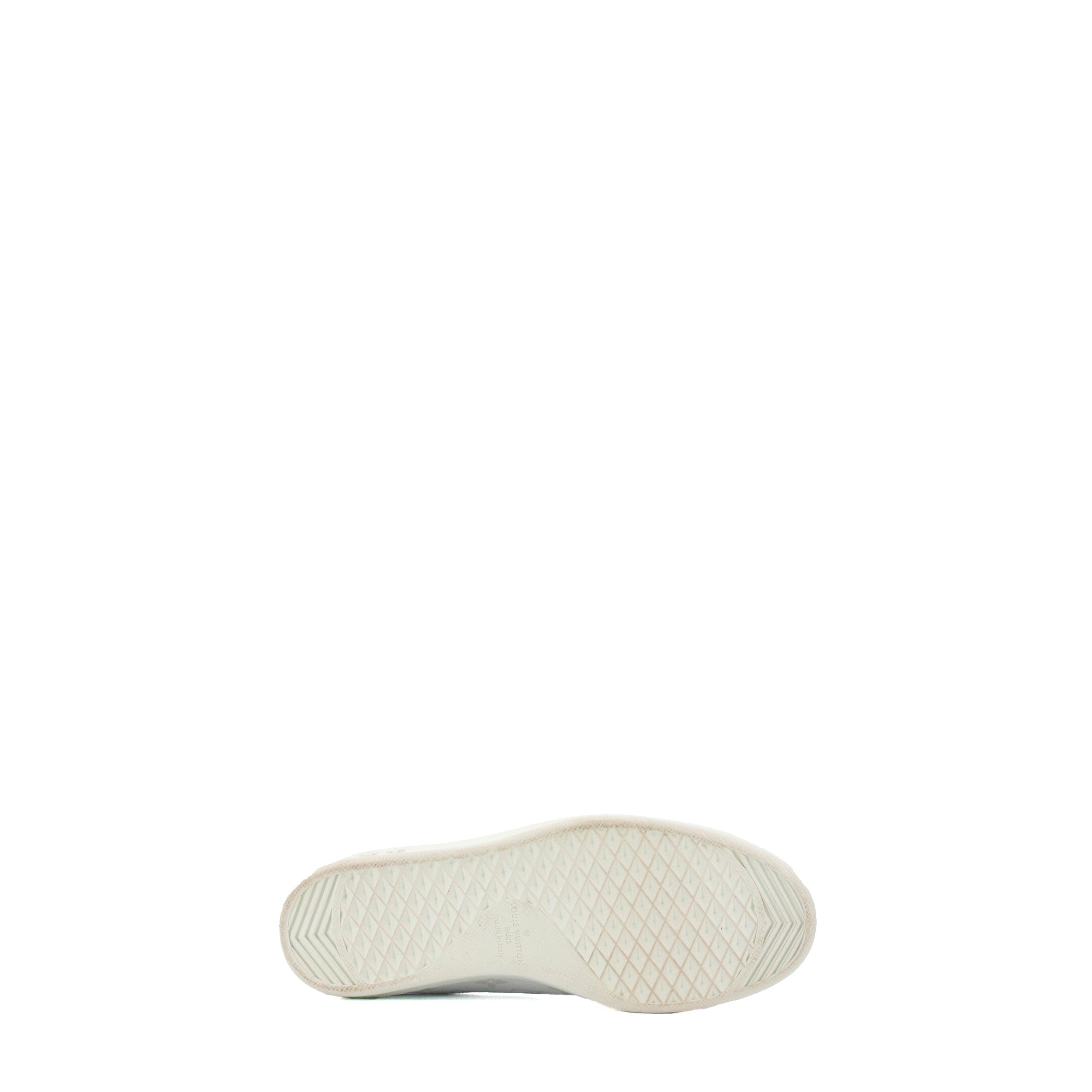 LOUIS VUITTON - Sneakers Luxembourg Louis Vuitton en cuir monogrammé blanc (T40)