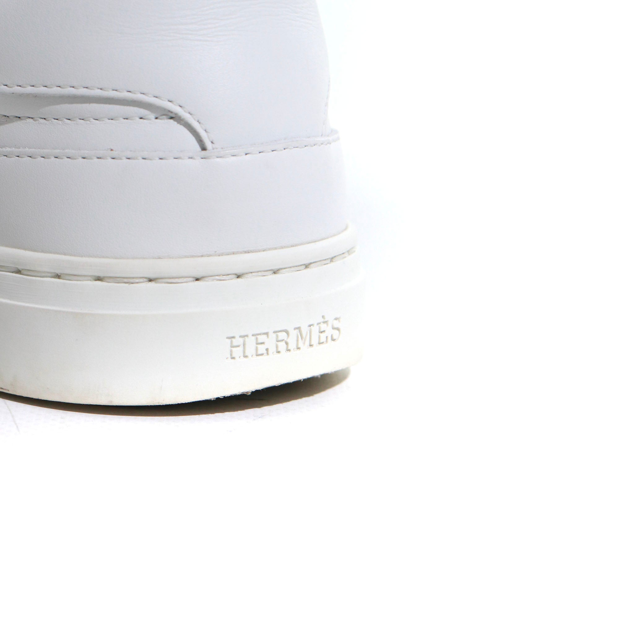 HERMÈS - Day sneakers in white leather (T39)