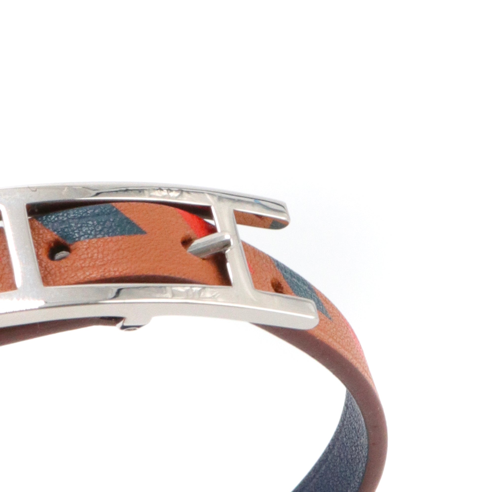 HERMÈS - Bracelet Behapi simple tour Hermès en cuir réversible