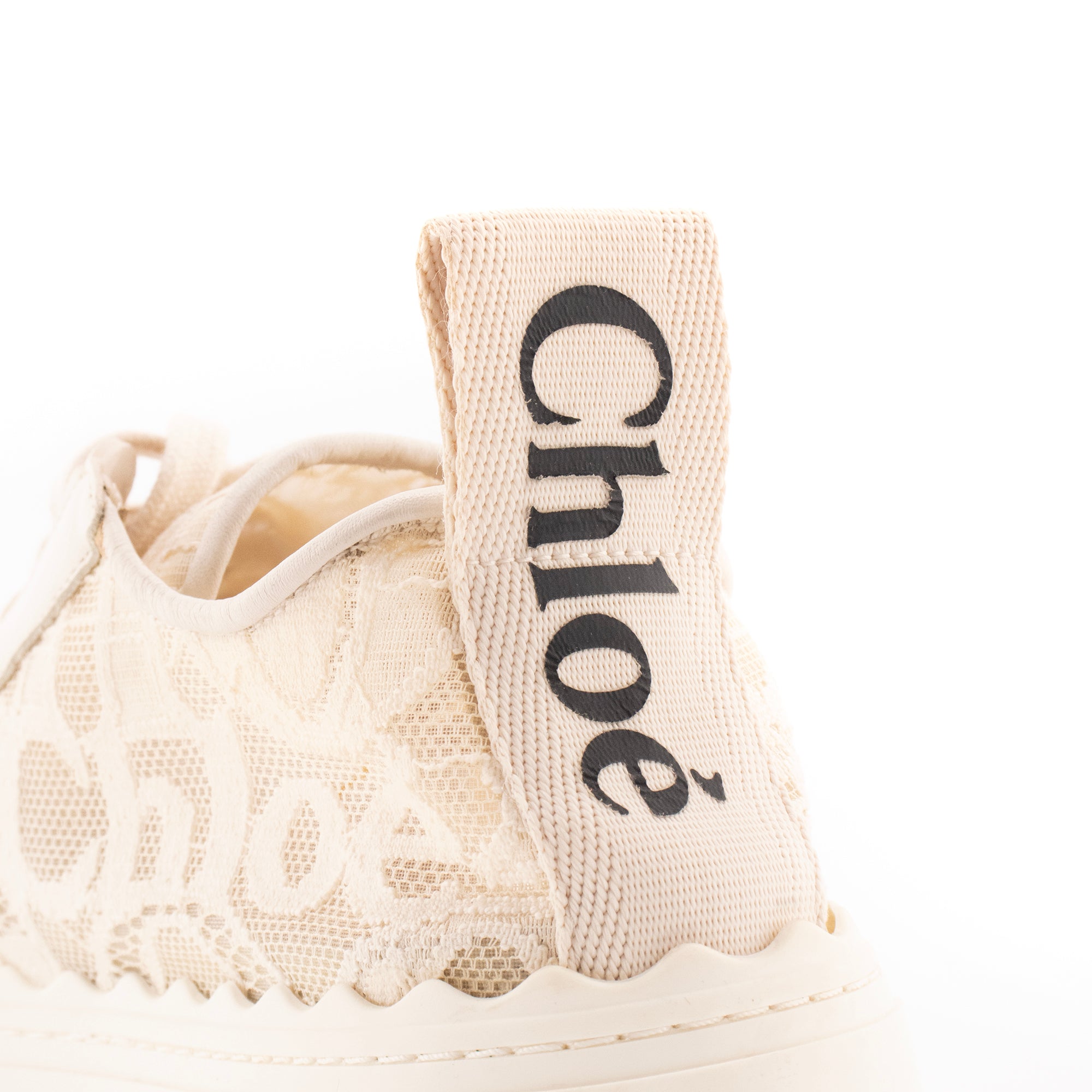 CHLOÉ - Lauren Chloé sneakers in white lace (T40)