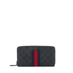 GUCCI - Gucci GG Supreme Long Wallet in Monogrammed Coated Canvas
