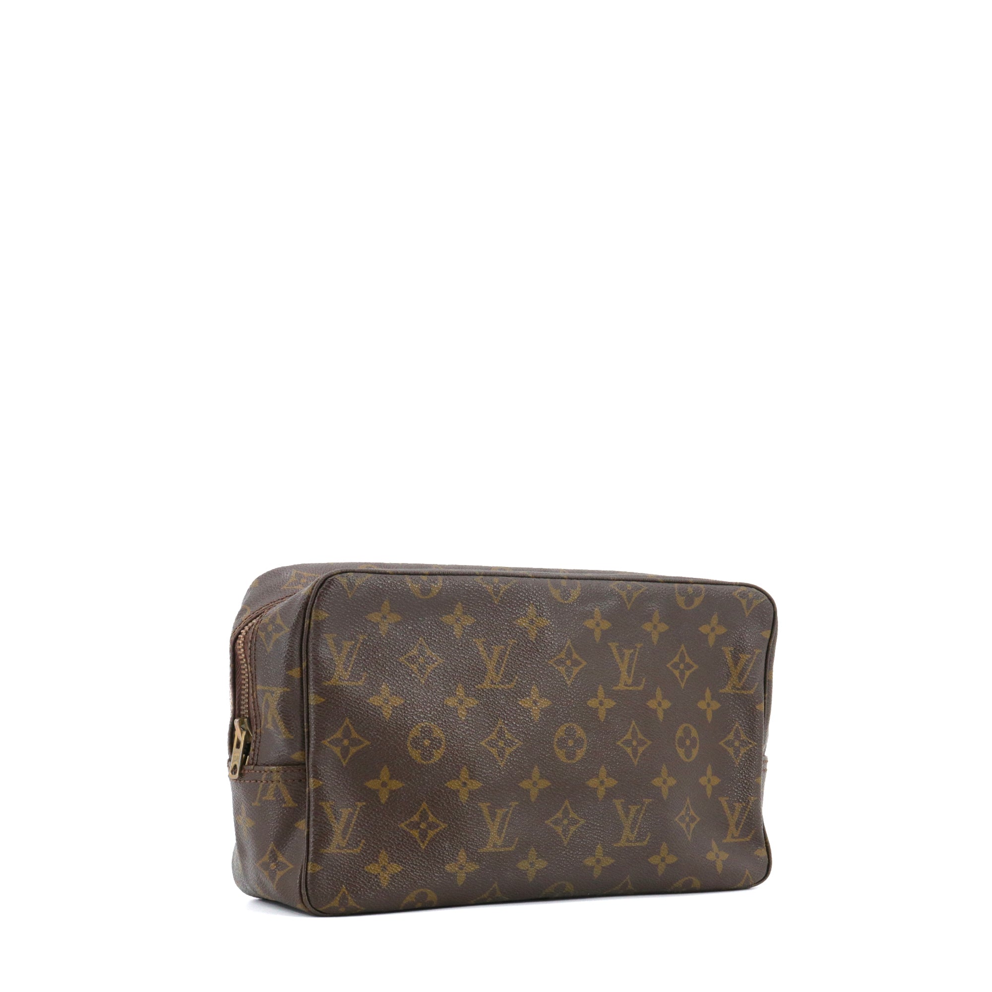 LOUIS VUITTON - Trousse de toilette Louis Vuitton en toile enduite vintage