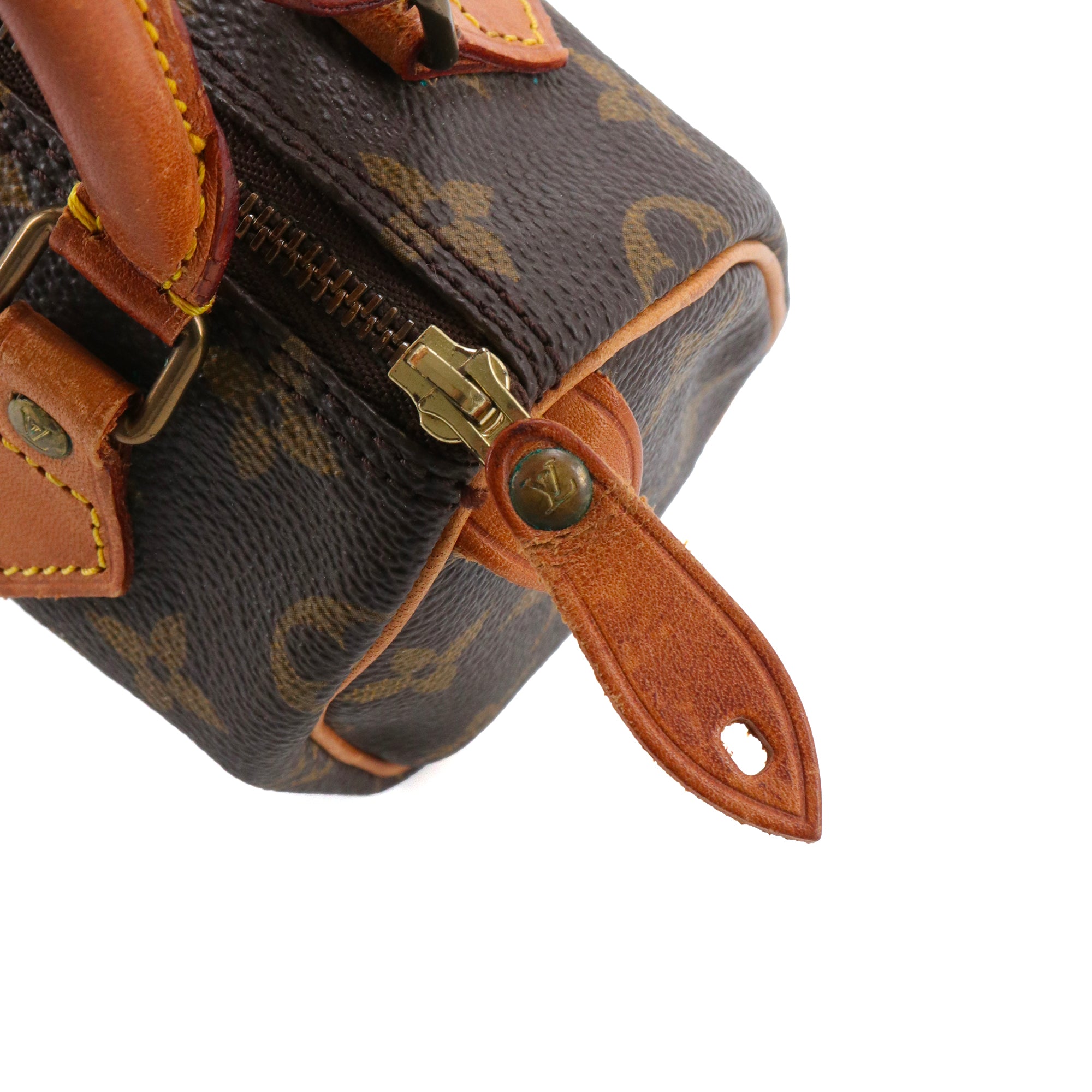 LOUIS VUITTON - Sac à main Nano Speedy Louis Vuitton en toile monogrammée vintage