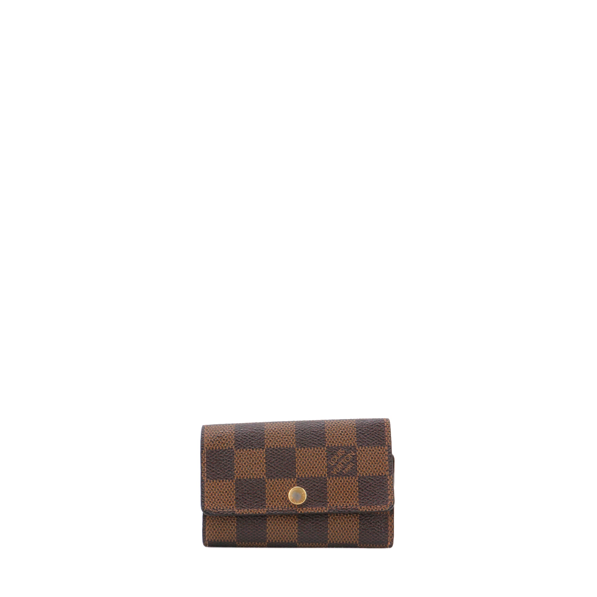 LOUIS VUITTON - Pochette Multiclés 6 Louis Vuitton en toile damier ébène