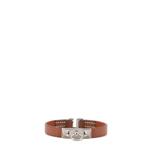 HERMÈS - Rivale Mini Hermès bracelet in gold leather (T2)